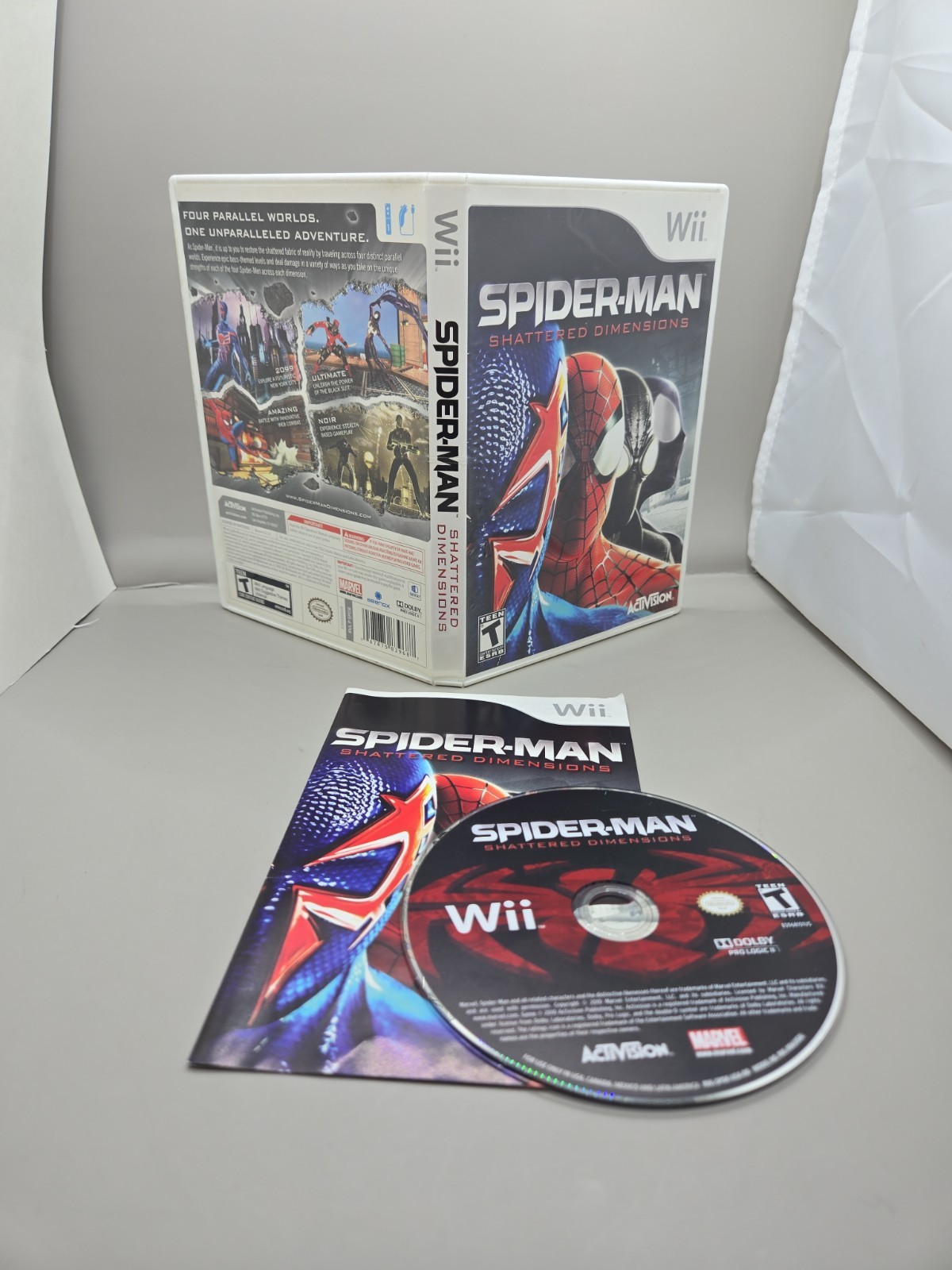 SpiderMan Shattered Dimensions Nintendo Wii CIB Complete – Tested Free Shipping.