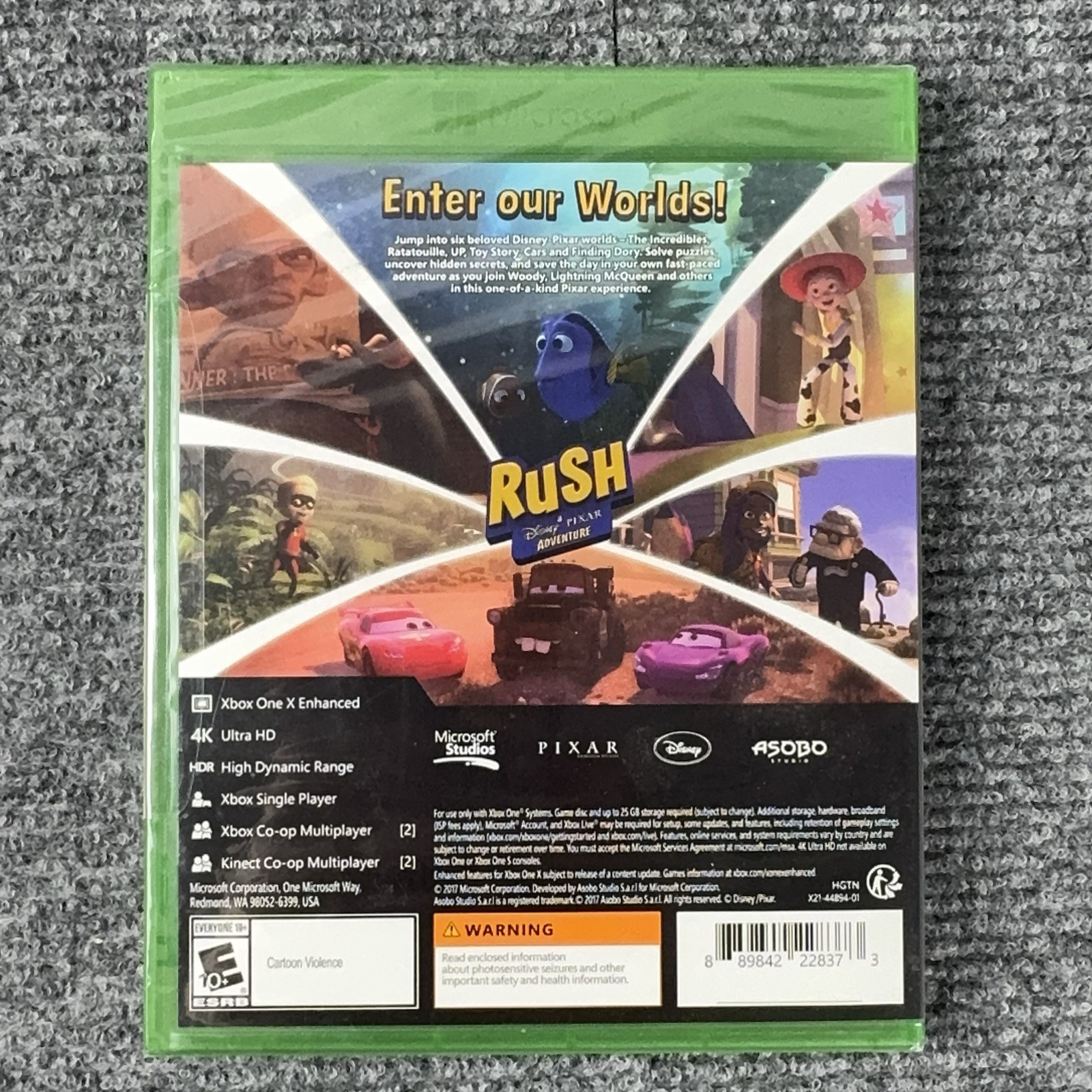 Rush A Disney Pixar Adventure Xbox One New Sealed 4K HDR Xbox One X Enhanced