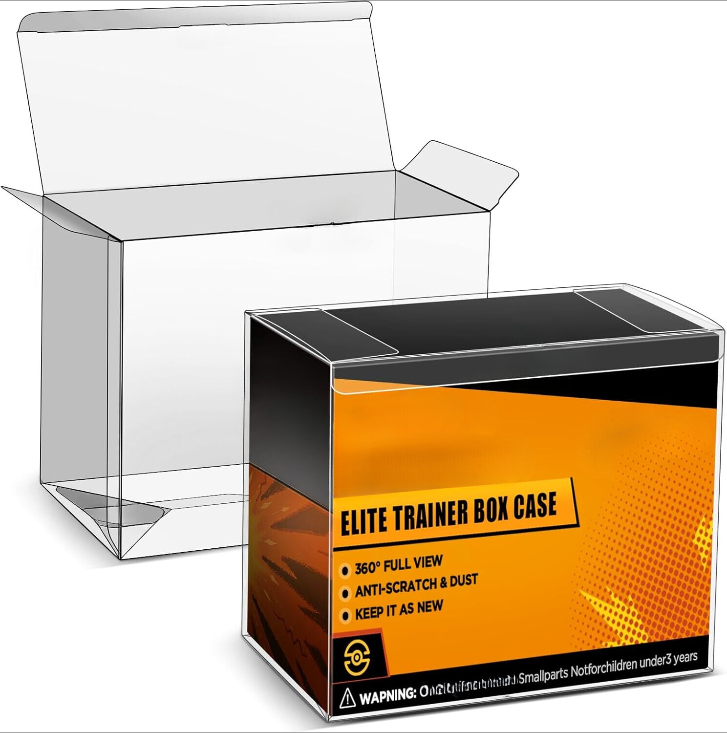 Clear Plastic Protector PVC Cases For Pokemon Elite Trainer Box ETB Display Case