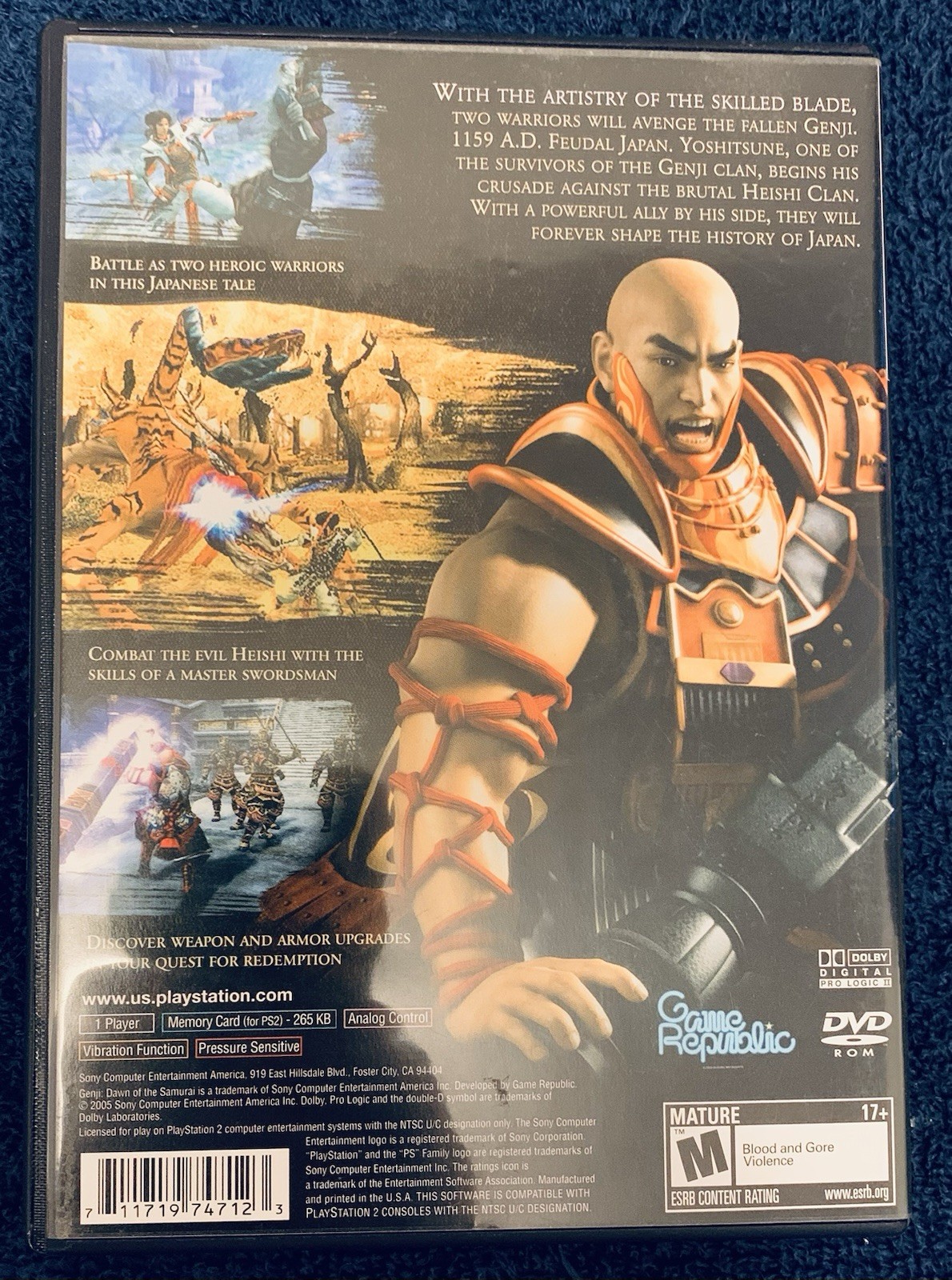 Genji: Dawn of the Samurai (Sony PlayStation 2, 2005) PS2 No Manual