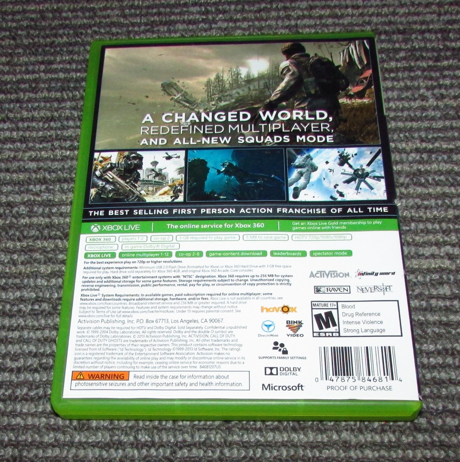 Call of Duty: Ghosts for Xbox 360 Fast Free Shipping!