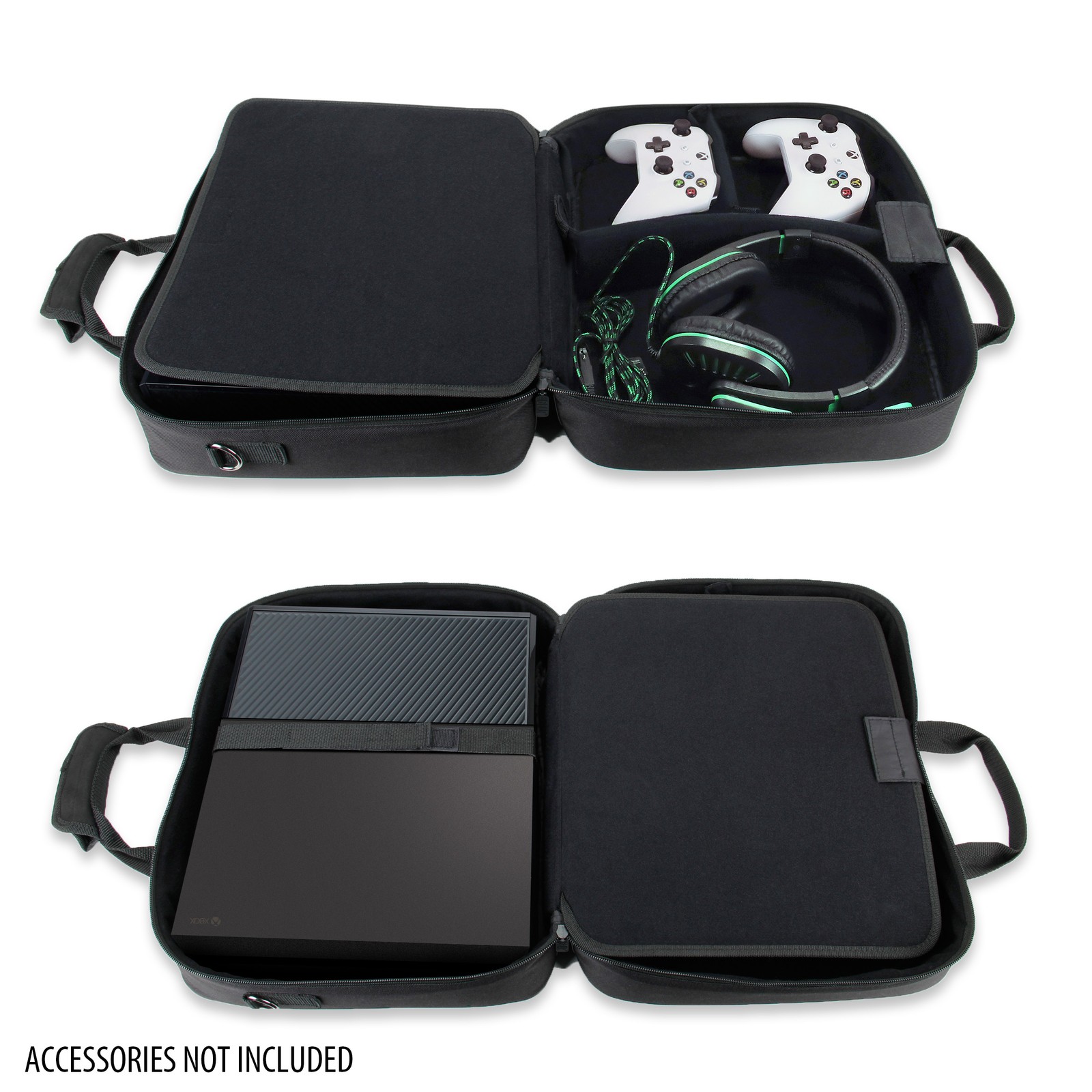Xbox One Travel Carrying Case with Kinect Carrying Pouch and Game Disc Pockets