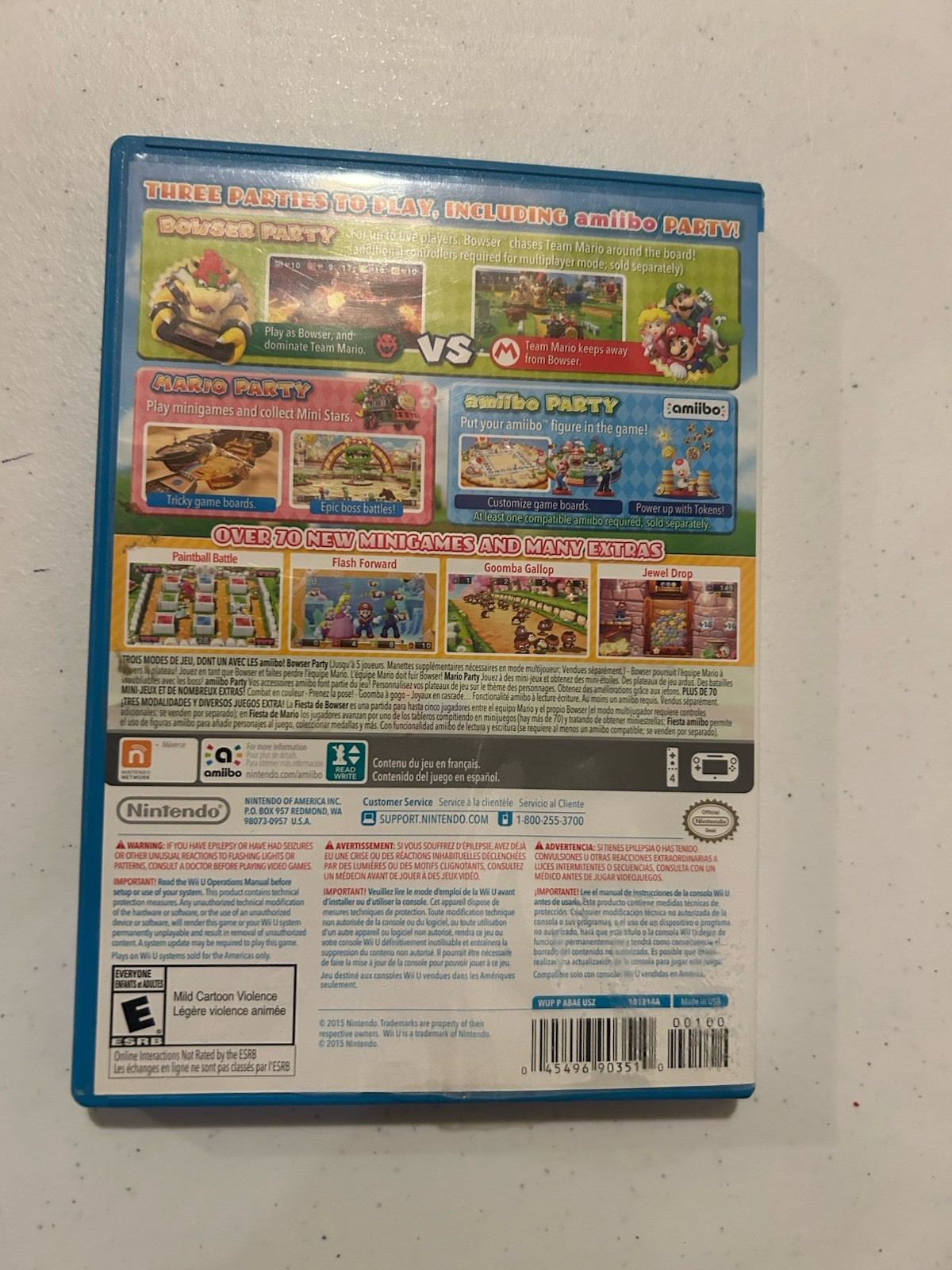 Mario Party 10 (Wii U, 2015) Complete With Manual Tested