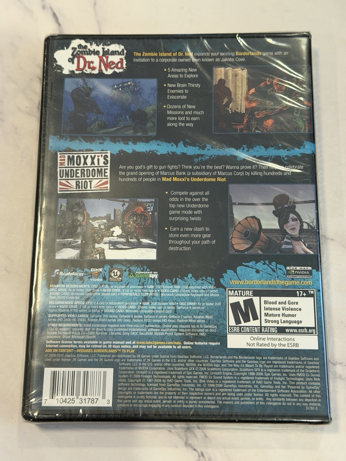 *RARE* Borderlands Double Game Add On Pack Zombie Island Dr. Ned Mad Moxxi’s NEW