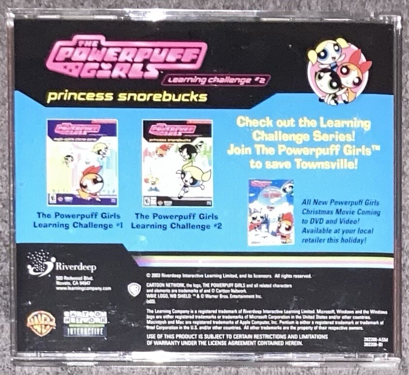 The Powerpuff Girls PC CD-ROM Princess Snorebucks Learning Challenge #2