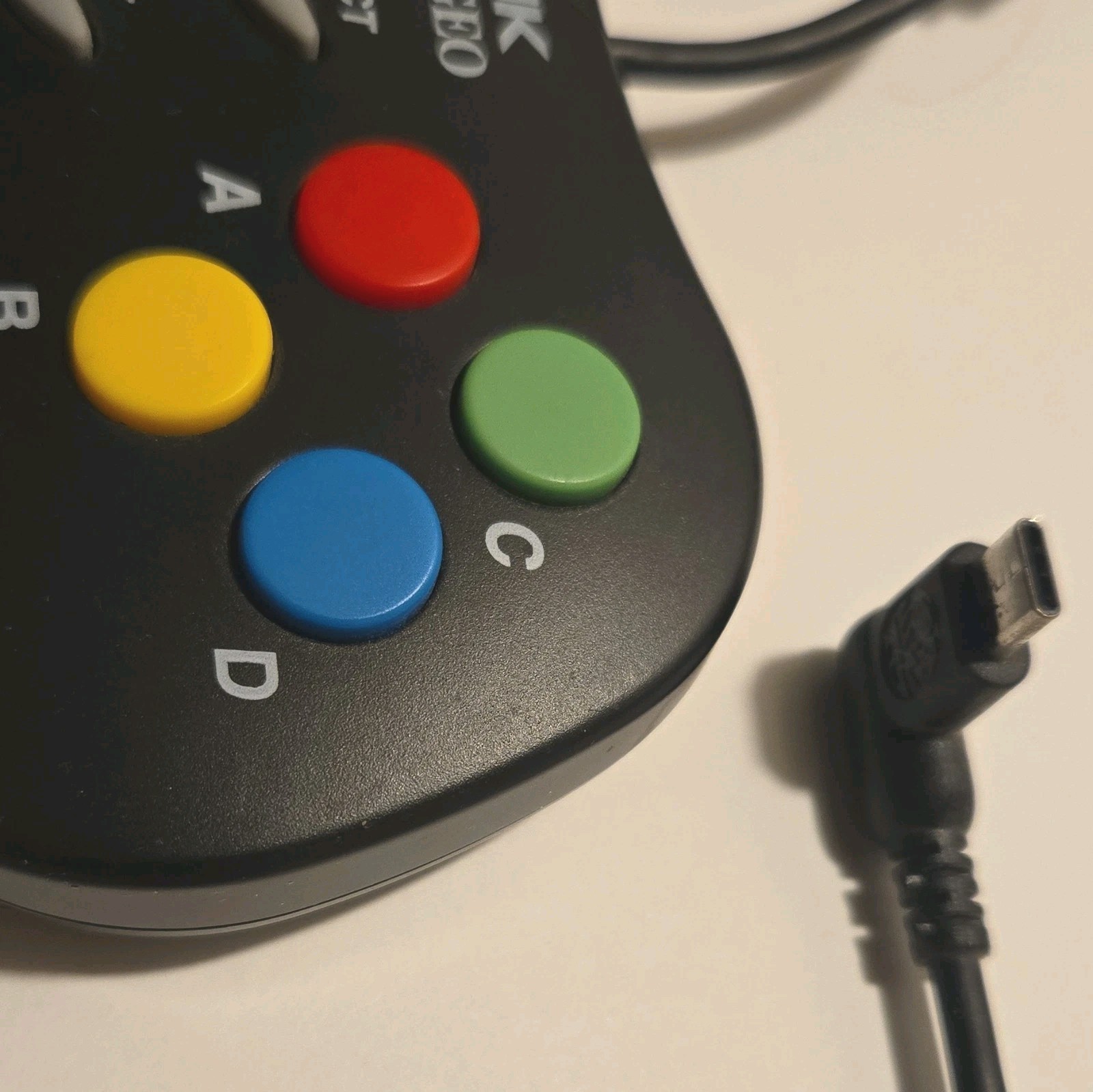 SNK Neo Geo Mini Ergonomic Wired Gamepad Controller, UsB C, For mini ARCADE