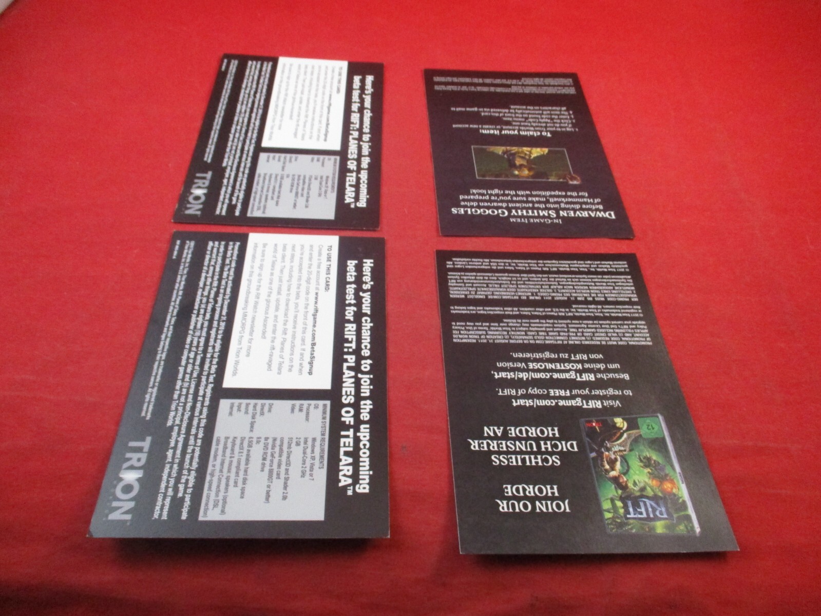 Rift MMORPG Computer Online Game PAX Promo Handout Flyer Ad & Strategy Guide