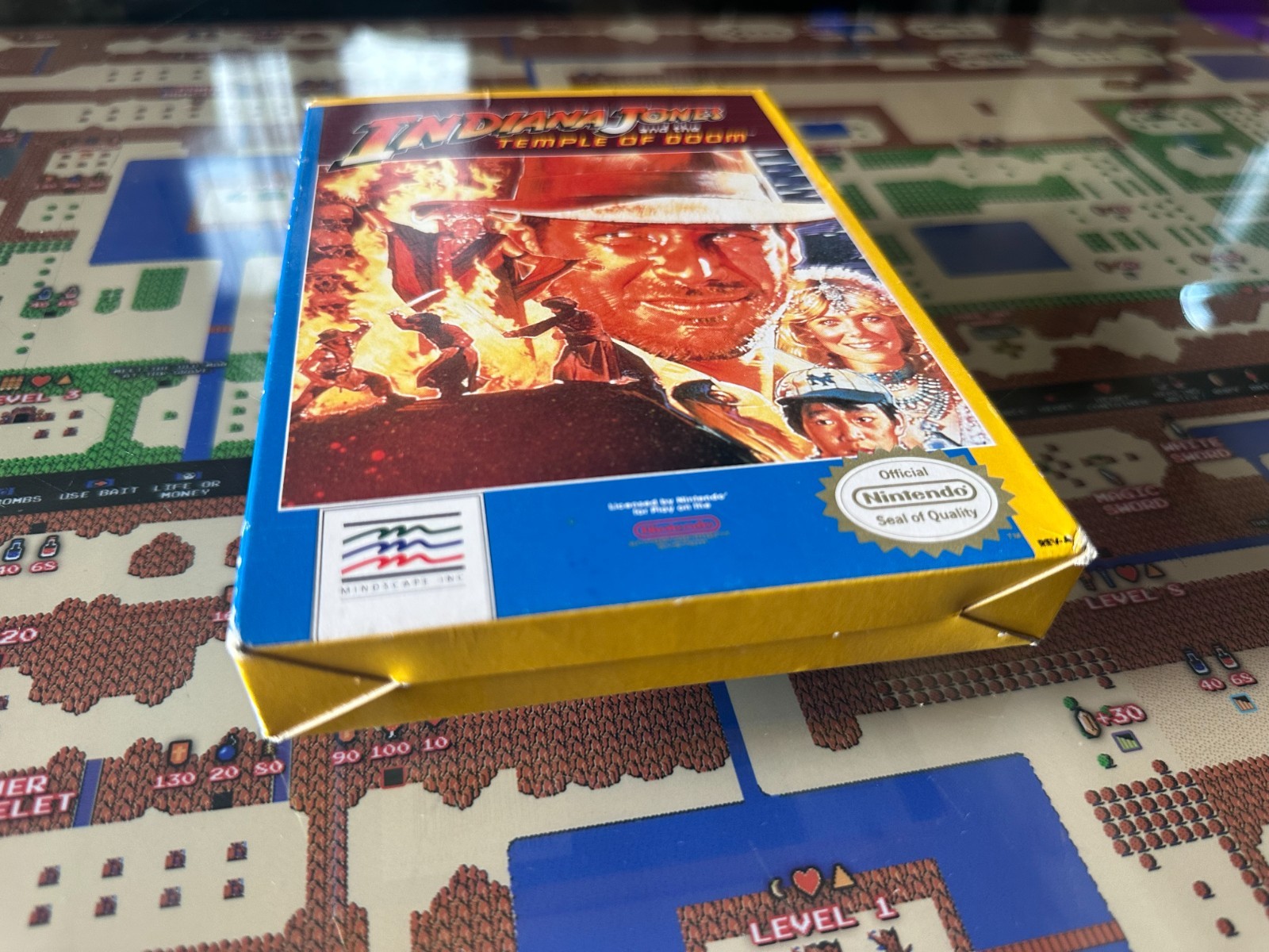 NES Nintendo Indiana Jones and the Temple of Doom Oval Seal CIB Complete in Box