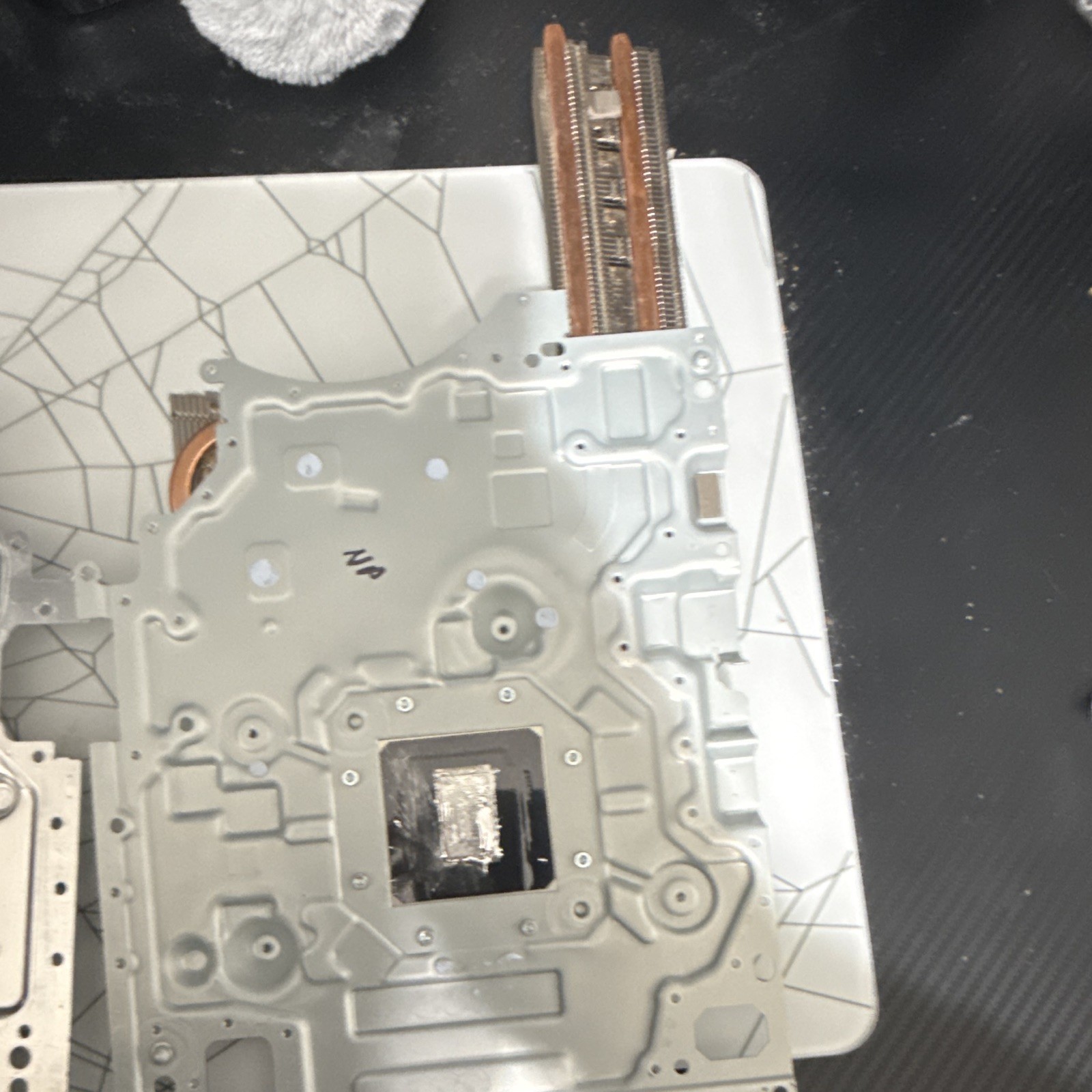 PS5 Console Internal Heatsink Assembly w/ Copper Heat Pipes, Silver/Copper