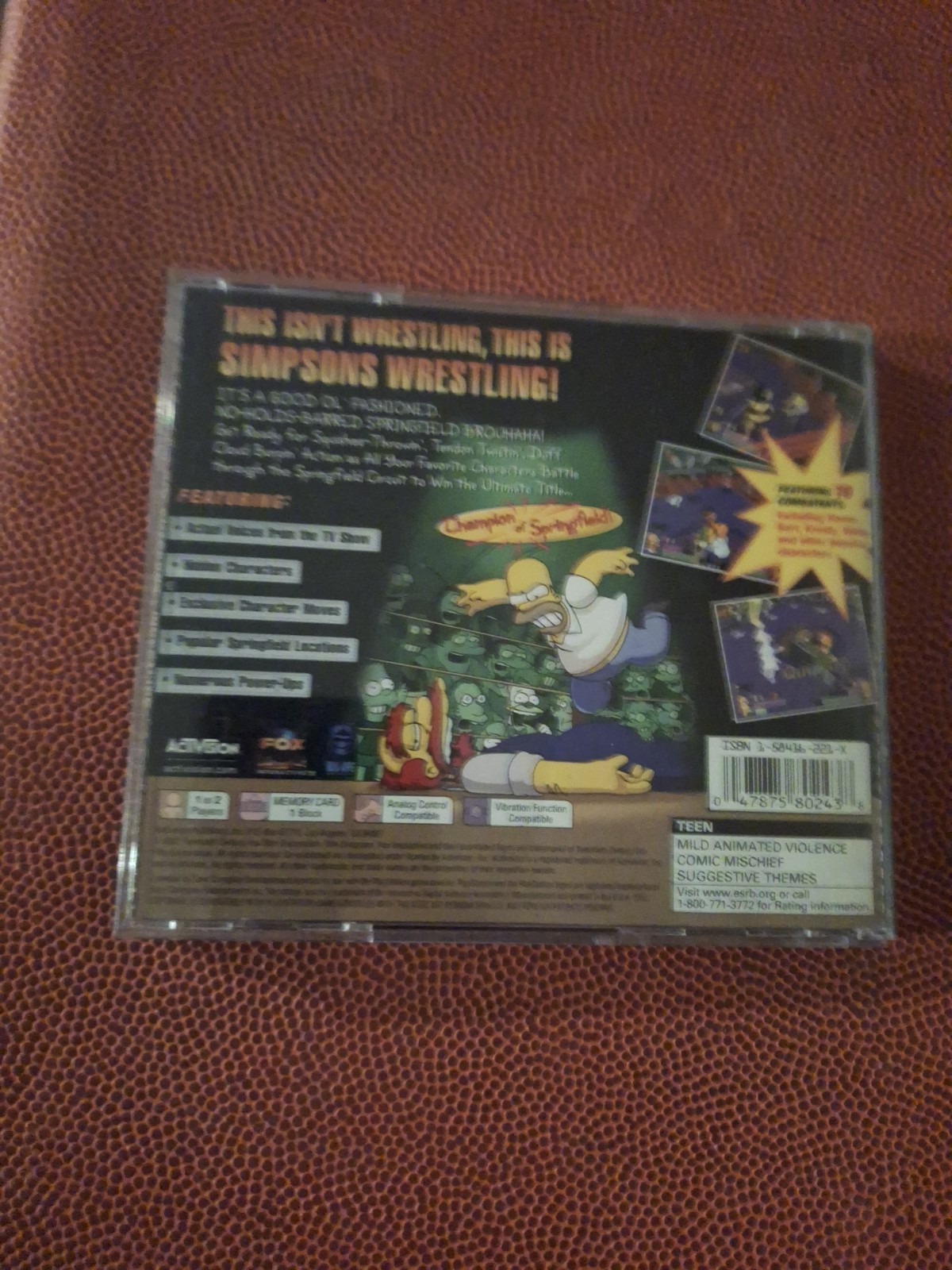 The Simpsons Wrestling Sony PlayStation One Game No Disc