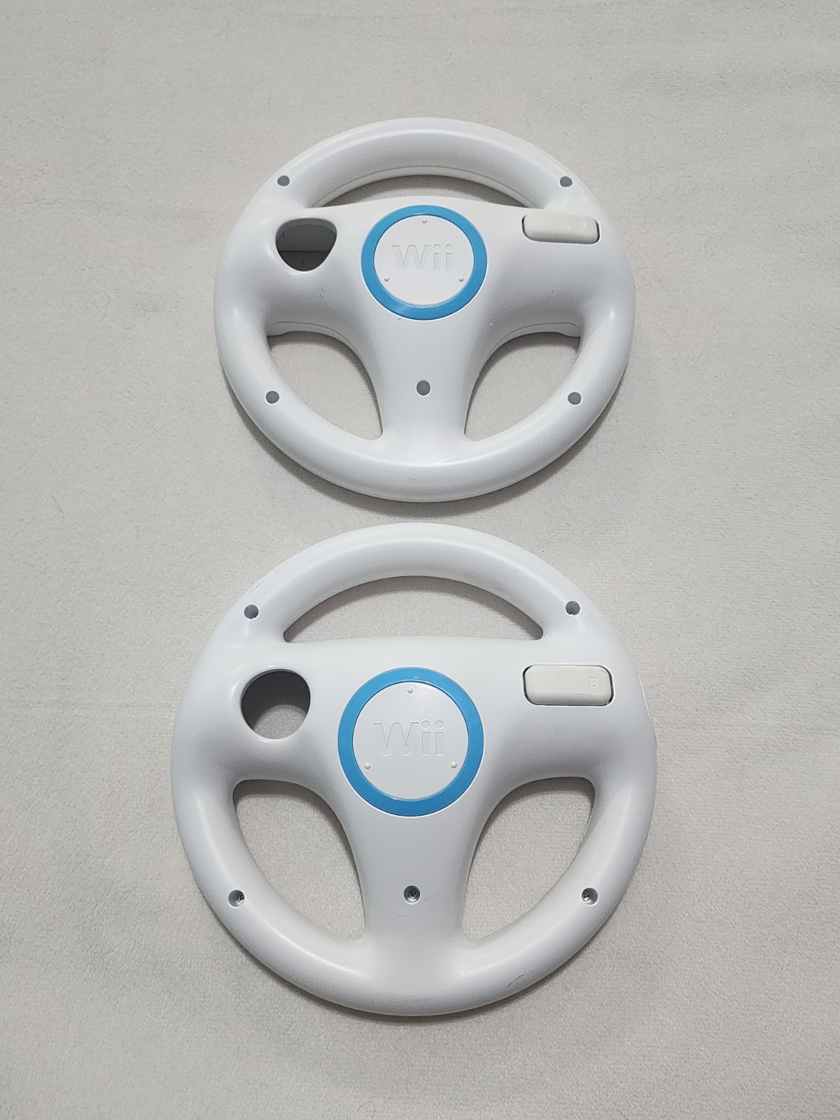 Nintendo Wii Controller Remote Steering Wheel Accessory RVL-024 OEM LOT OF 2