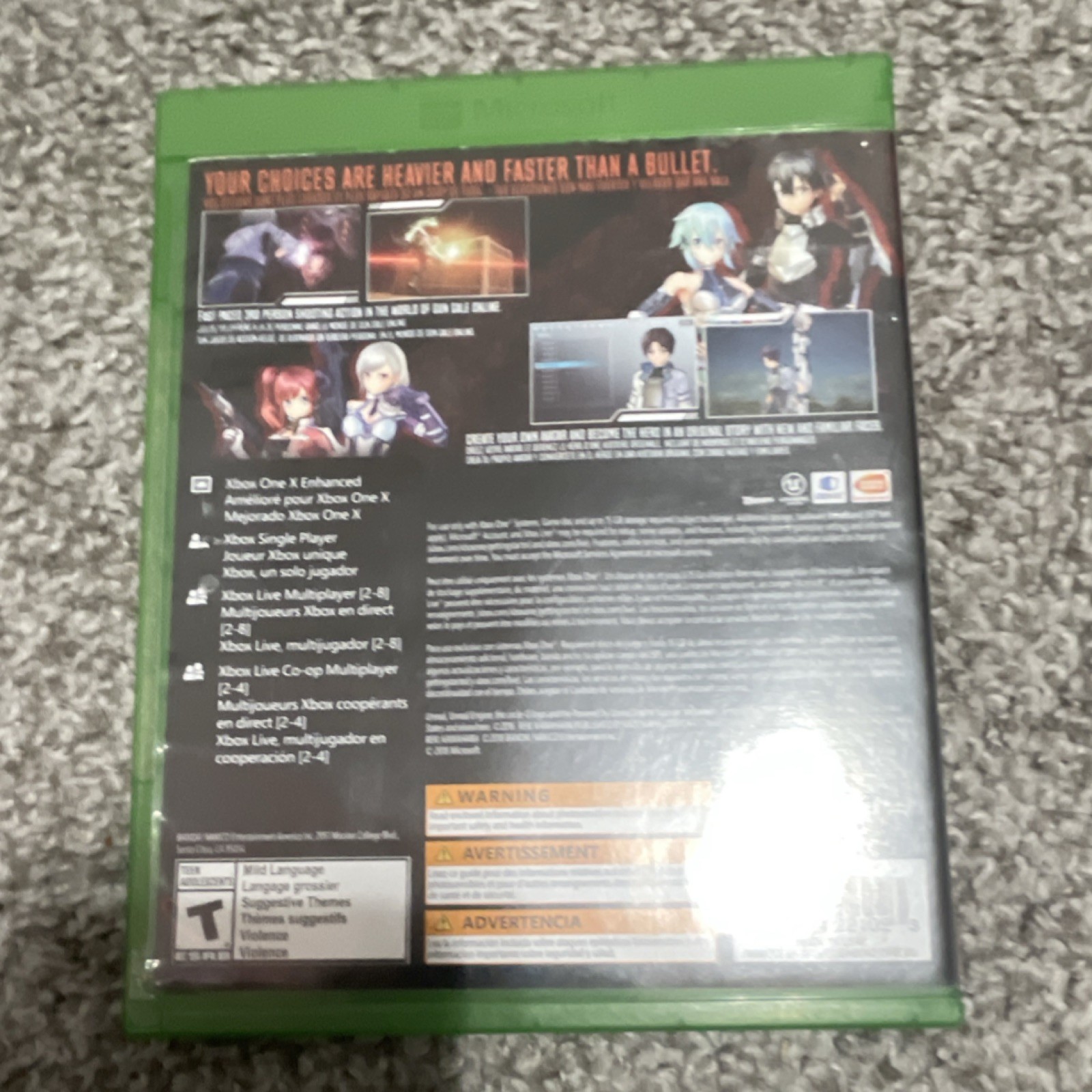 Bandai Namco Sword Art Online: Fatal Bullet (Xbox One, 2018, Enhanced)