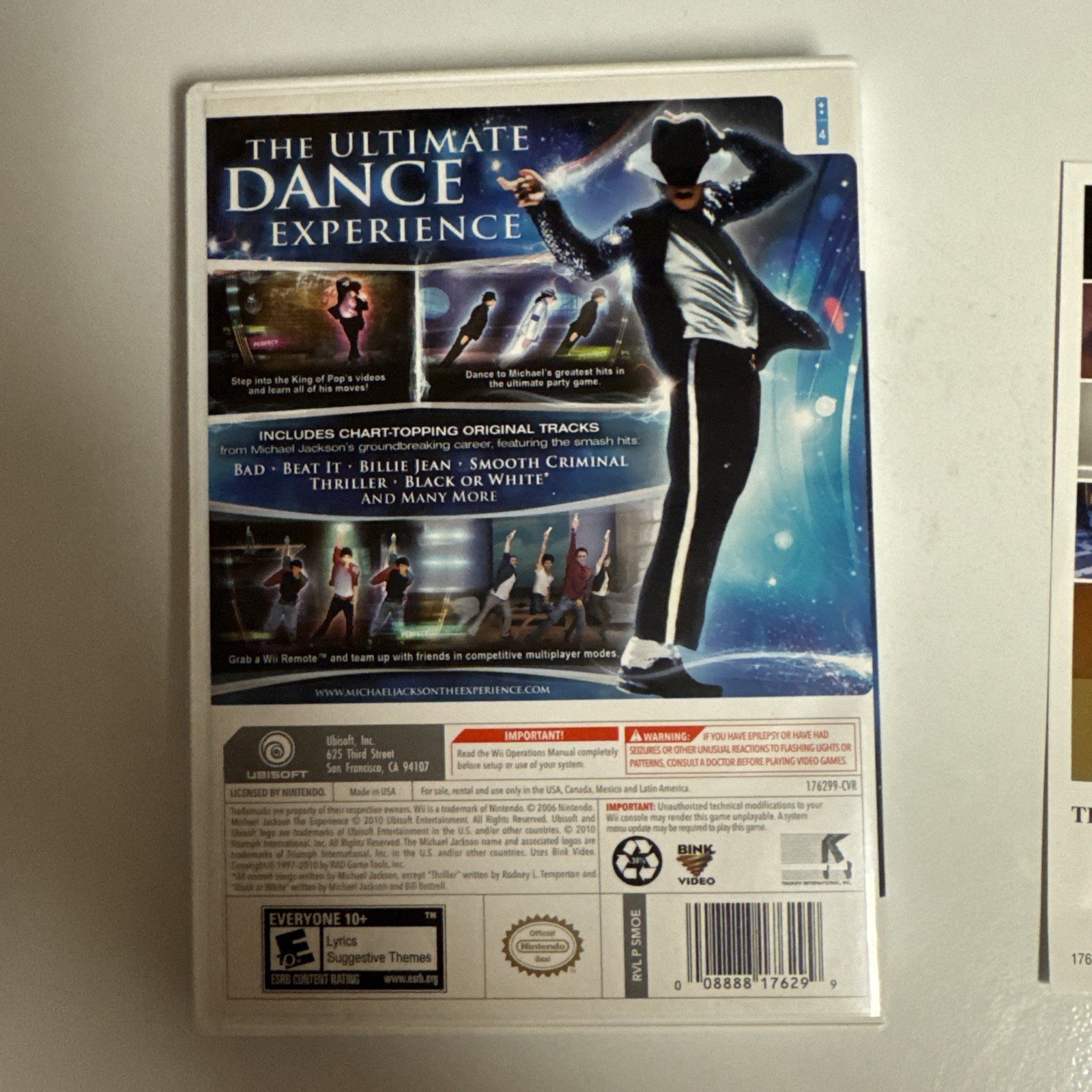 Michael Jackson: The Experience (Nintendo Wii, 2010) Complete CIB -Tested- Nice