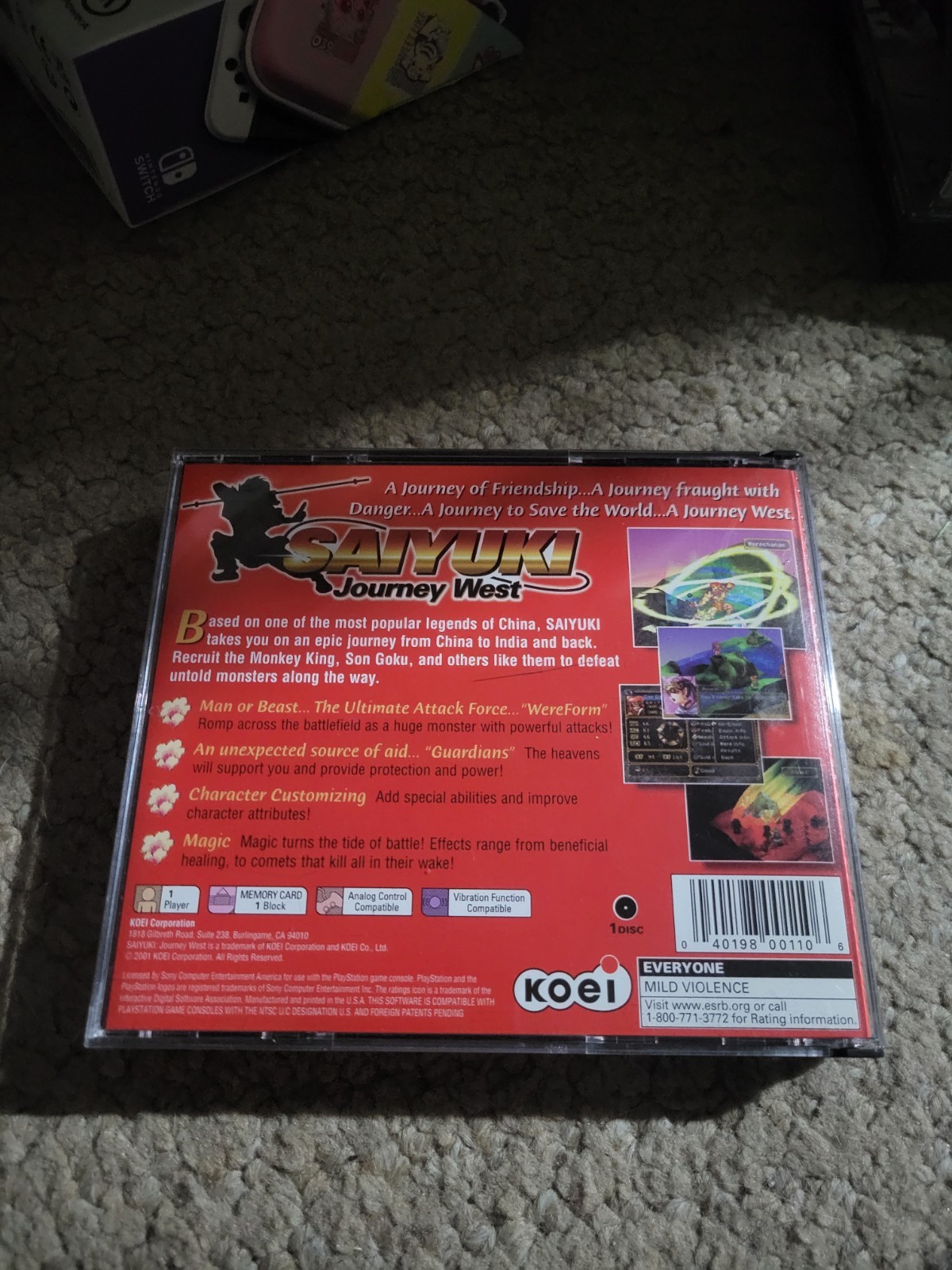 Saiyuki: Journey West Ps1 PlayStation Complete Cib Manual w Registration