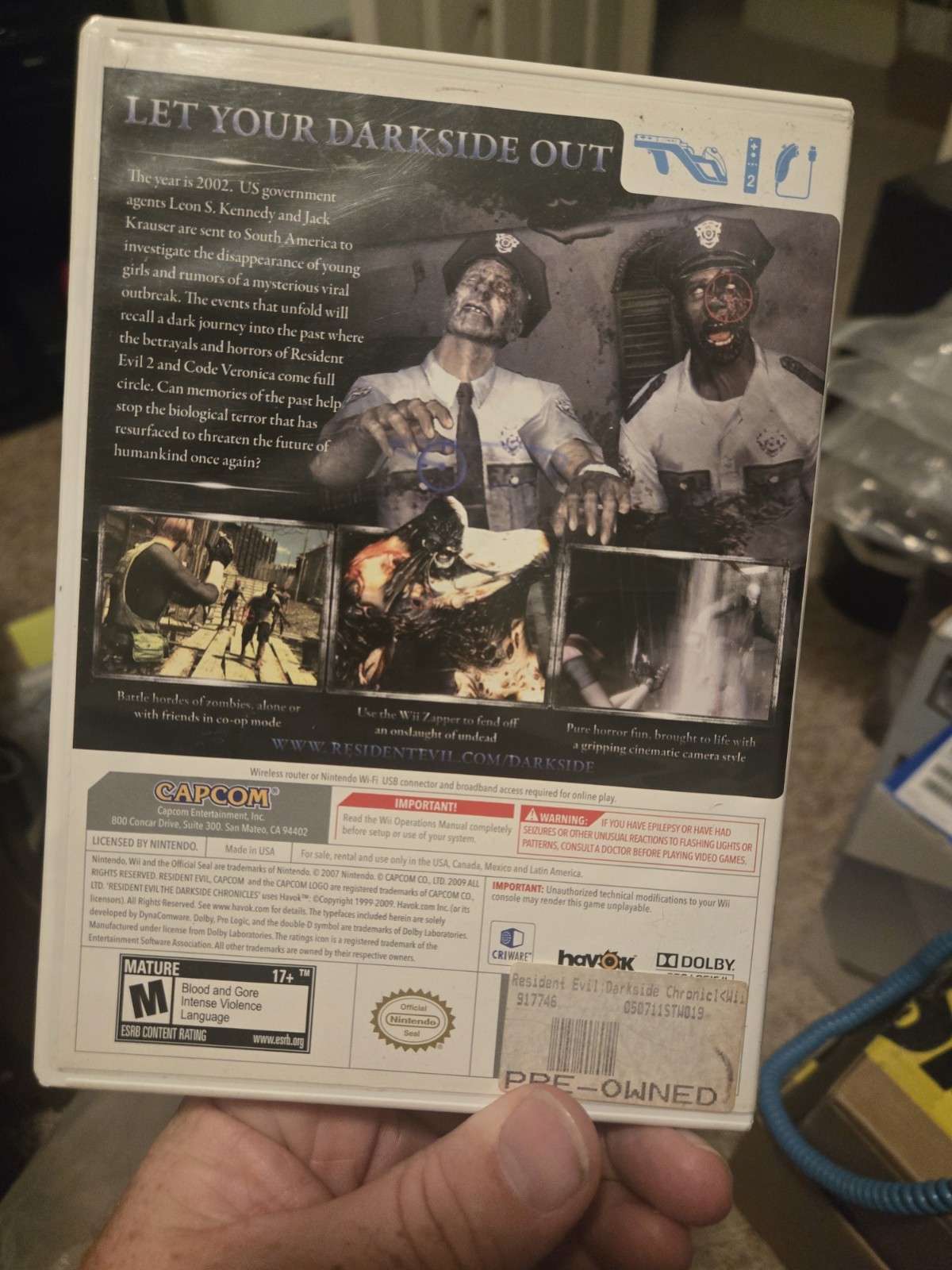 Resident Evil: The Darkside Chronicles Nintendo Wii