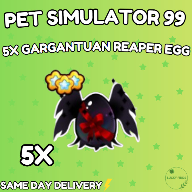 🔥💎 5X Gargantuan Reaper Eggs (PS99) 🔥PET SIMULATOR 99 – CHEAPEST!⚡💸