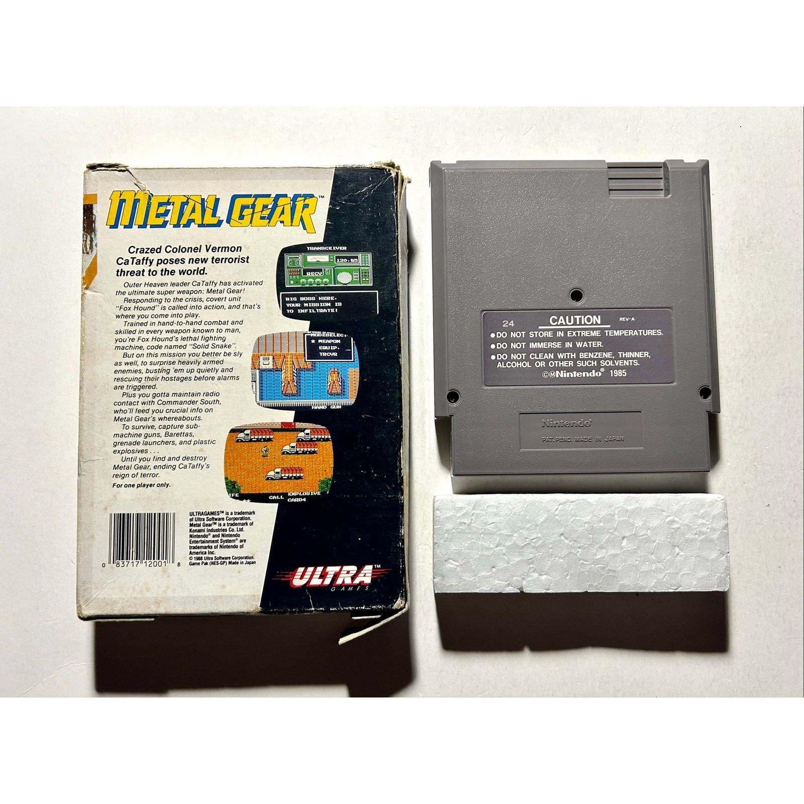 Metal gear (Nintendo NES) Works Authentic No manual🔥