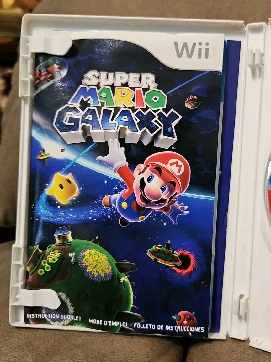 Super Mario Galaxy Game (Nintendo Wii, 2007) Complete With Manual
