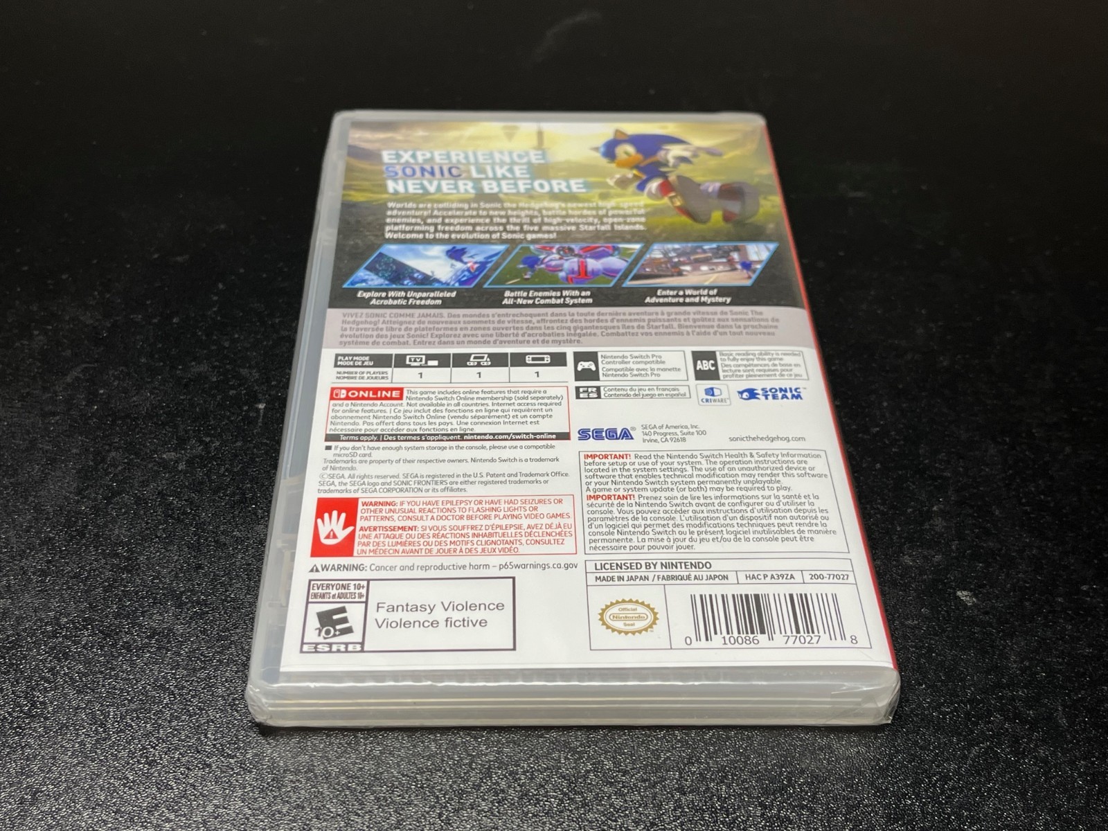 Sonic Frontiers – Nintendo Switch NSW🔥Fast Shipping🔥Factory Sealed