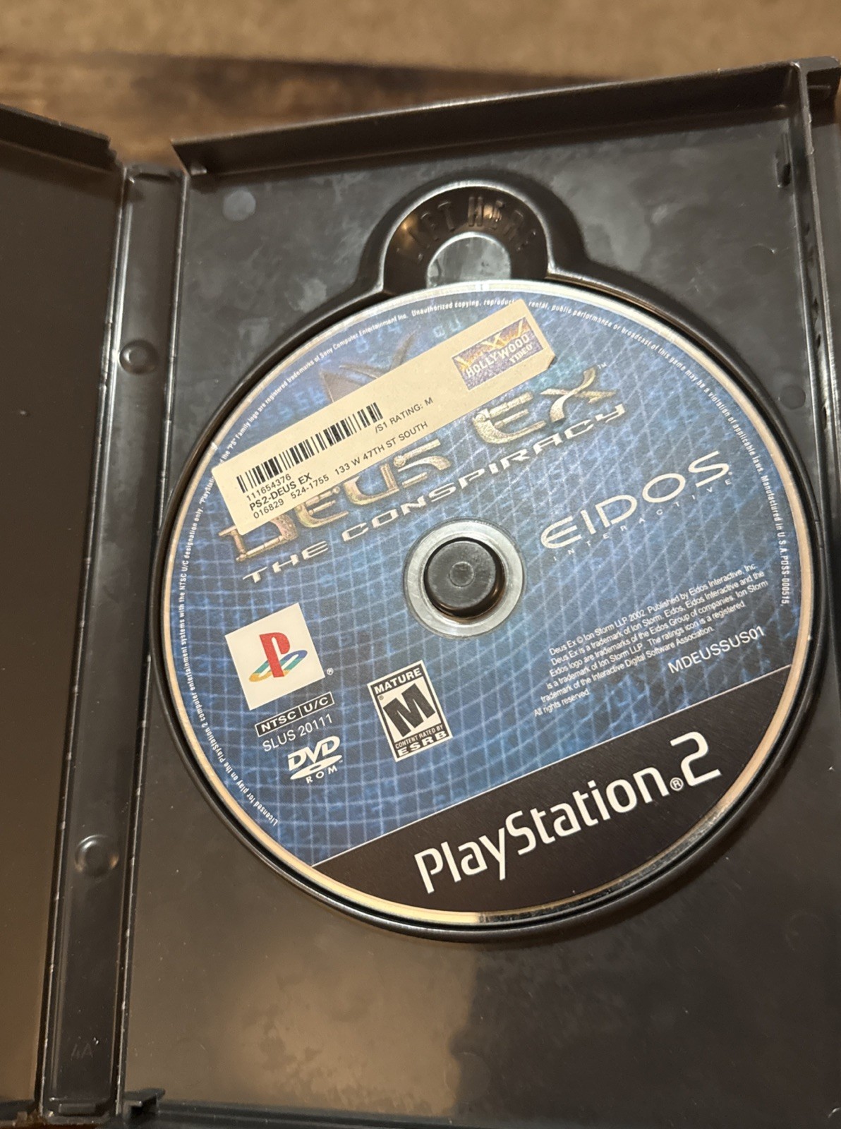 Deus Ex The Conspiracy Sony PlayStation 2 PS2 Action Role-Playing Read