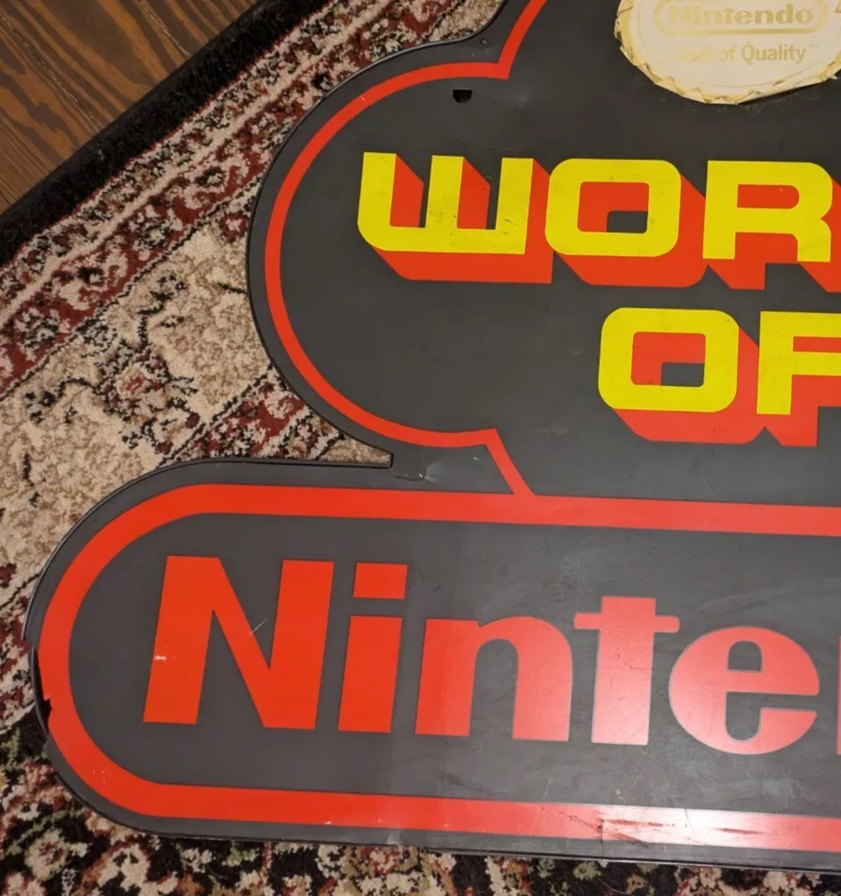 Nintendo NES World of Nintendo Display Sign Promotional Promo SNES Standee Mario