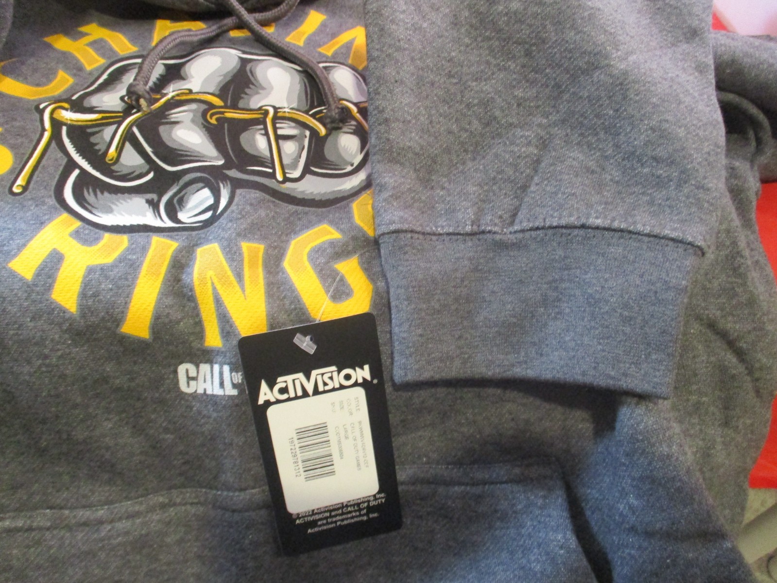 “Chasing Rings” Call of Duty Activision Promo Dark Grey Hoodie Men’s Large *NEW*