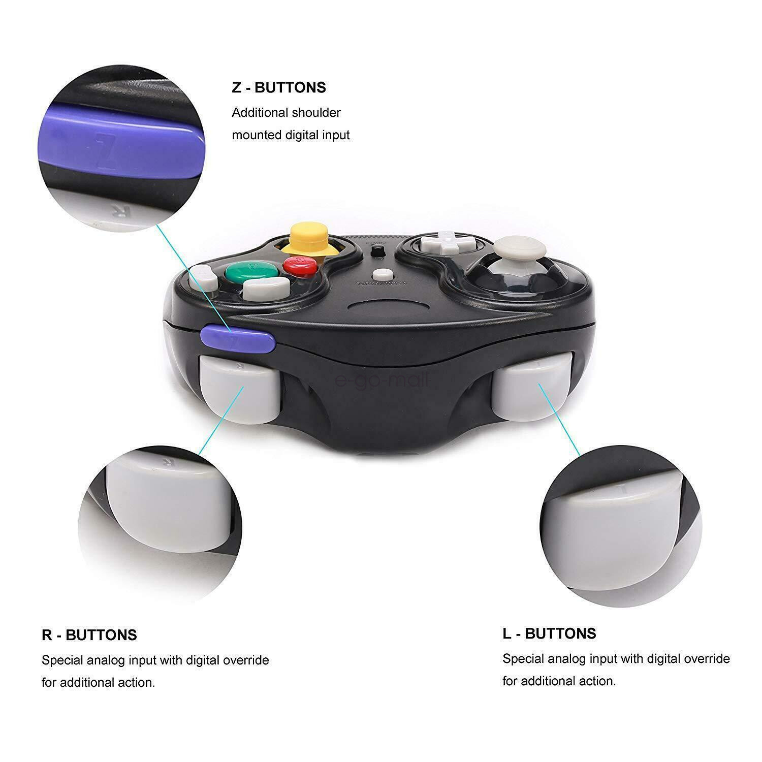 Wireless Game Controller With Adapter For Gamecube Console Retro Classic GC NGC