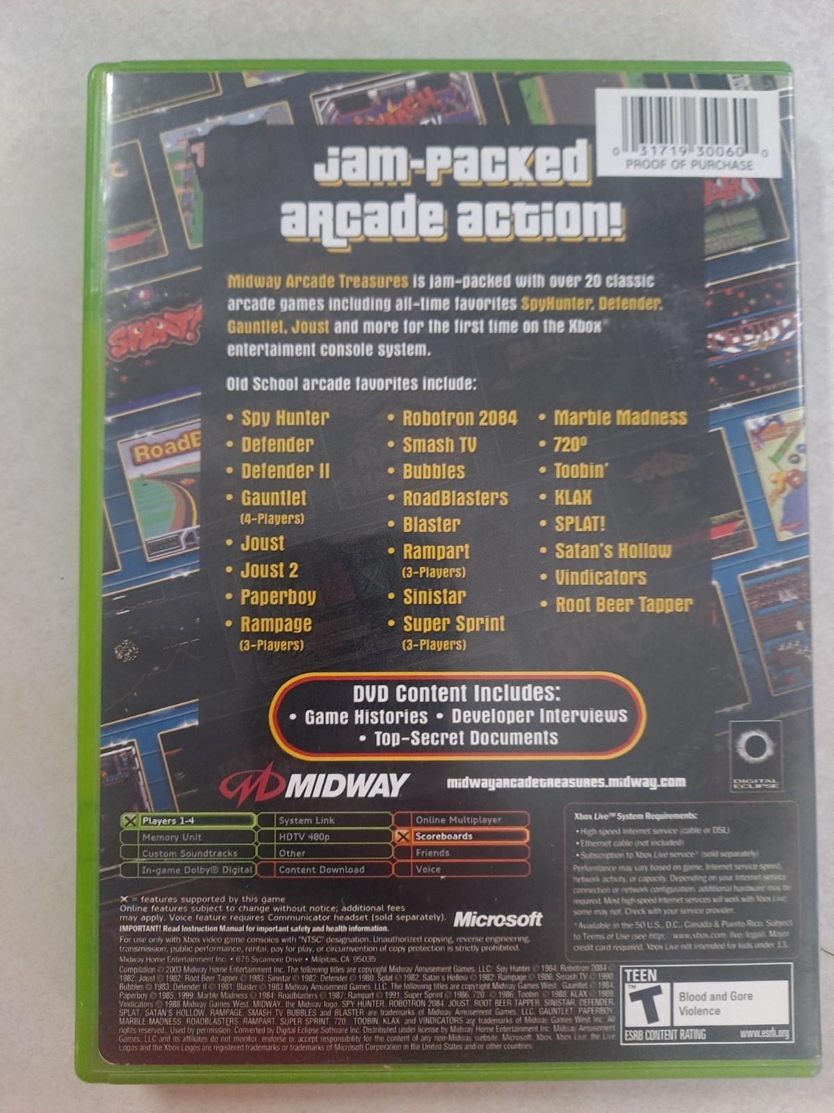 Midway Arcade Treasures (Microsoft Xbox 2003) CIB Complete