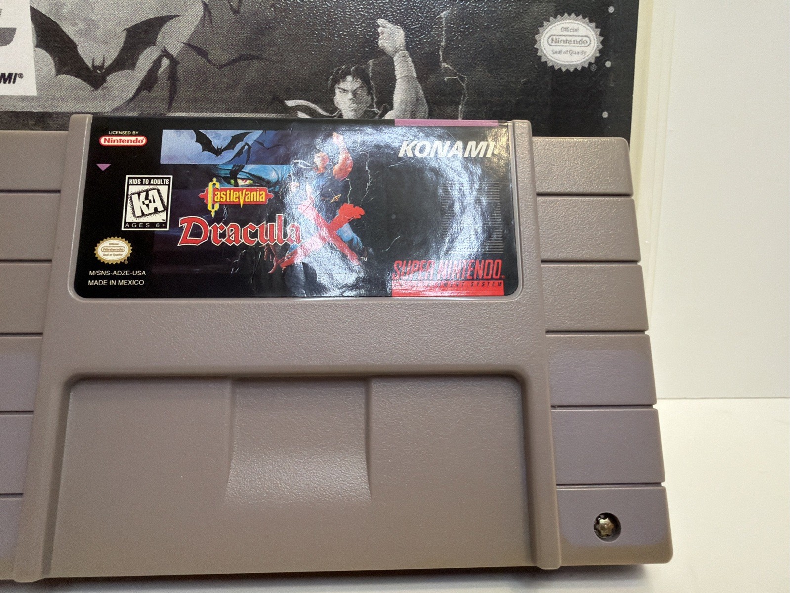 Castlevania Dracula X Super Nintendo Game SNES Authentic w/Collector Case