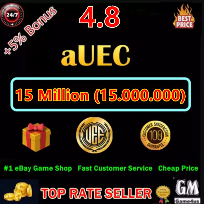 Star Citizen aUEC🔥15 Million +5% BONUS🎁4.8.2 new Live Alpha UEC🔥Virtual Item