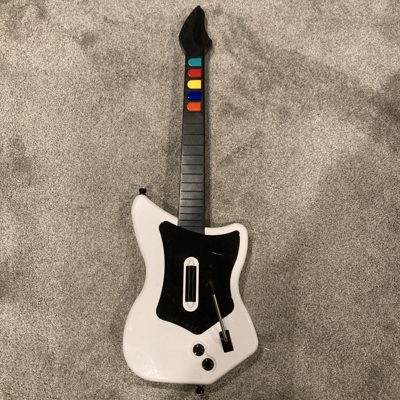 PS2 Guitar Hero Wireless White Red Octane Guitar No Dongle Tested Works