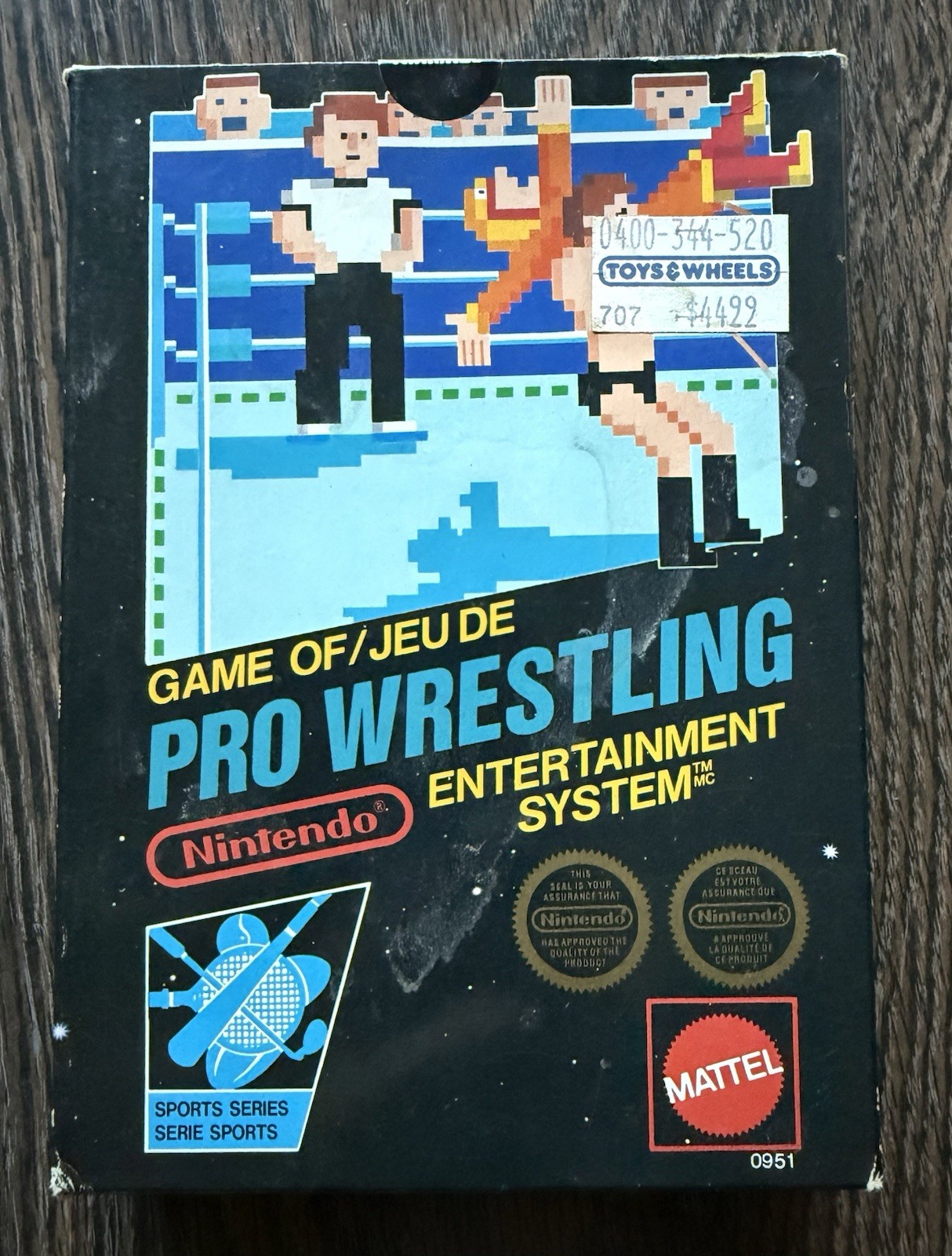 Pro Wrestling Complete in Box CIB Hangtab Canadian Version (Nintendo, NES 1987)