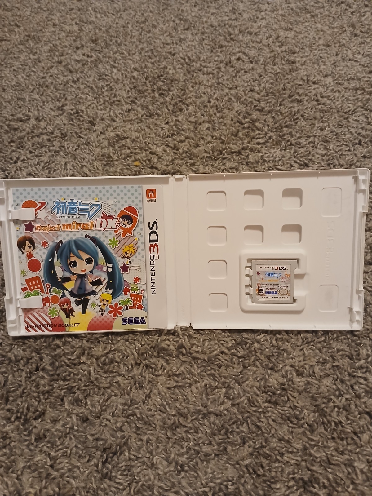 SEGA Hatsune Miku Project Mirai DX Nintendo 3DS Manual Case NTSC-U/C E10+