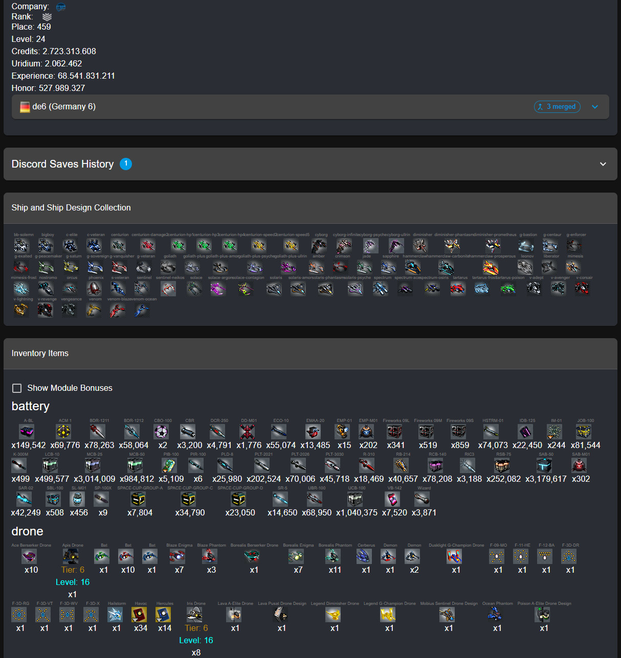 Dark Orbit| Germany 4/5/6/7 – ORCUS, Goliath+| 38 Prom(16), 16bo3, 2mURI, 1m X4