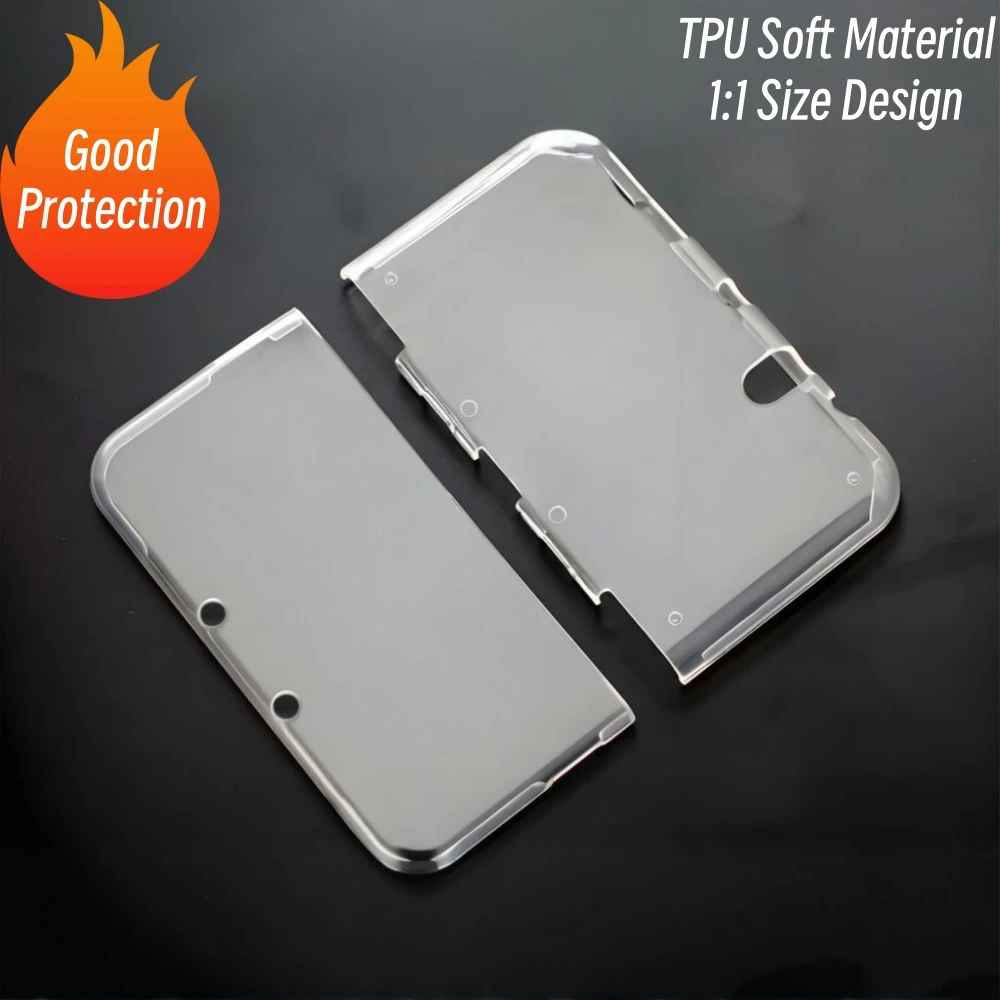 Transparent Protective Case for NEW 3DS XL / LL TPU Soft Cover Clear Black White