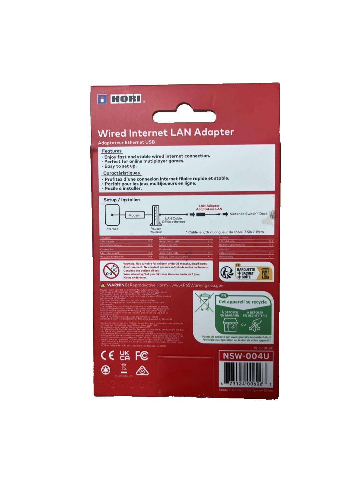 Nintendo Switch Wired Internet LAN Adapter – NSW-004U