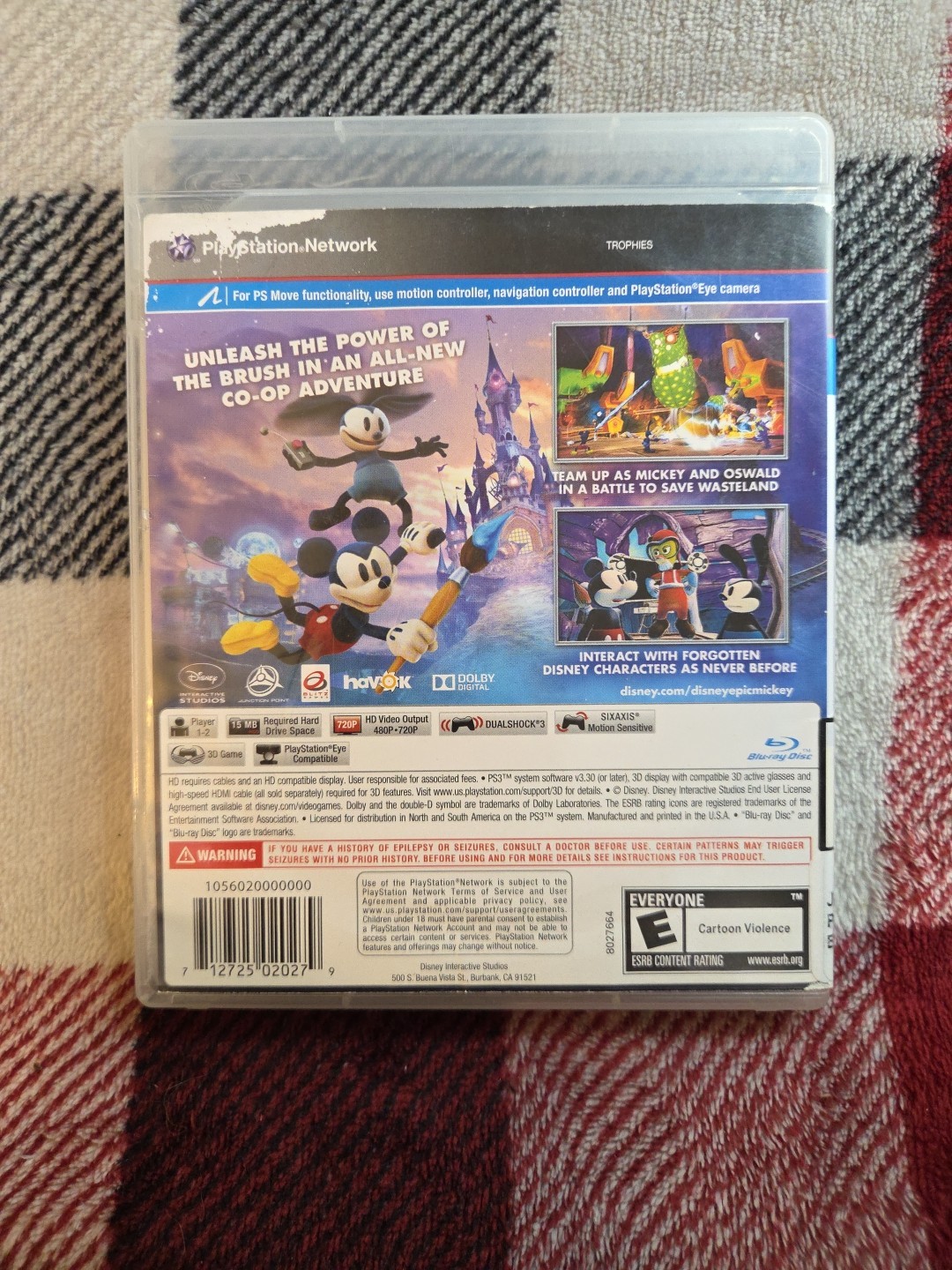Disney Epic Mickey 2 The Power of Two PS3 | Disc In Good Cond READ EX library