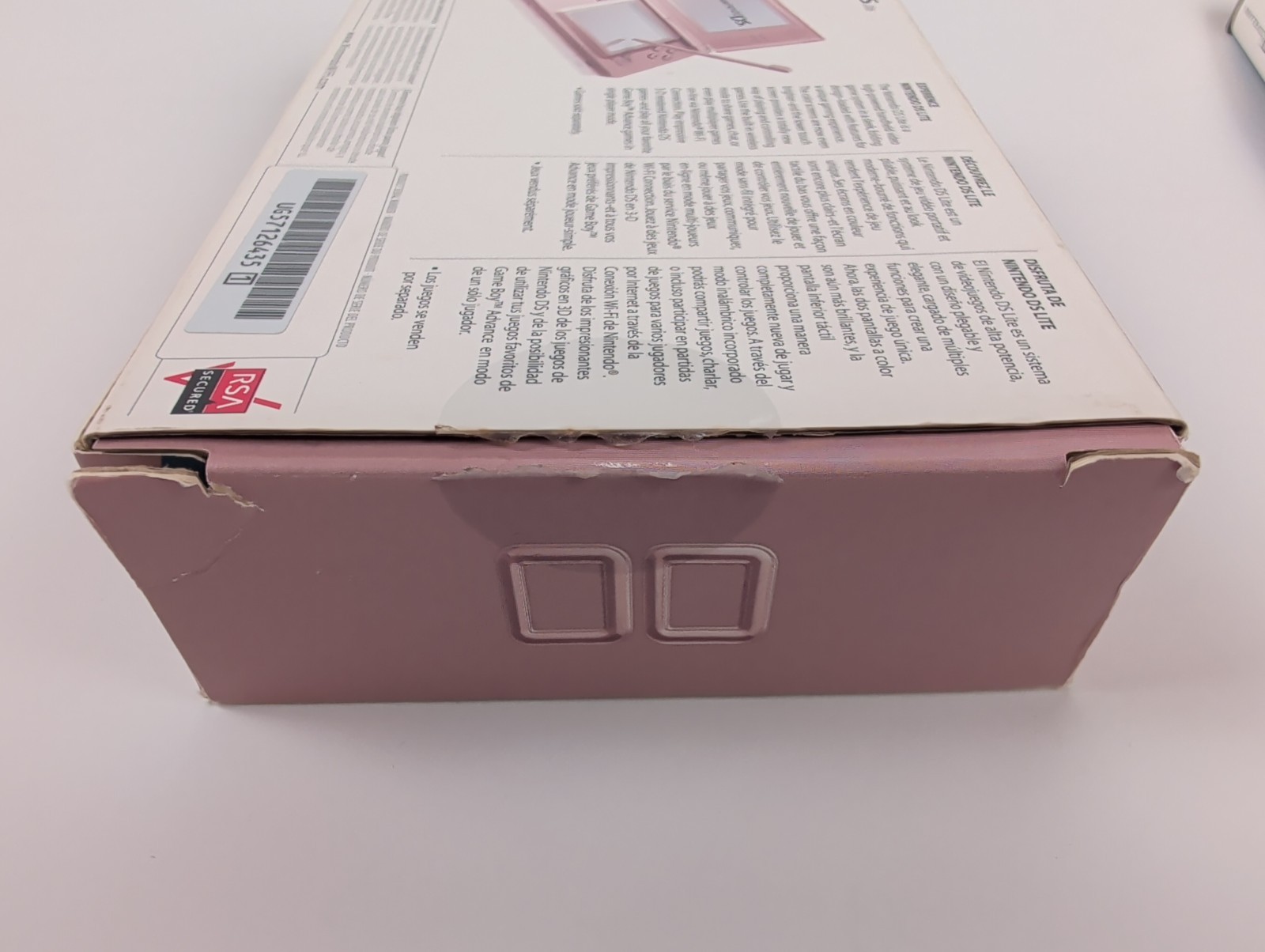 Nintendo DS Lite Metallic Rose Pink Console Bundle Game System W/ Box & 6 Games