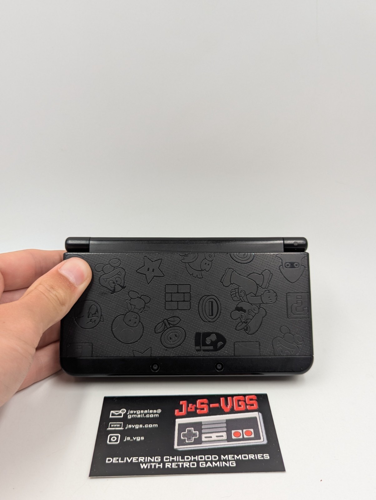 Ninto New 3DS Black Mario Edition Console Charger Tested Working