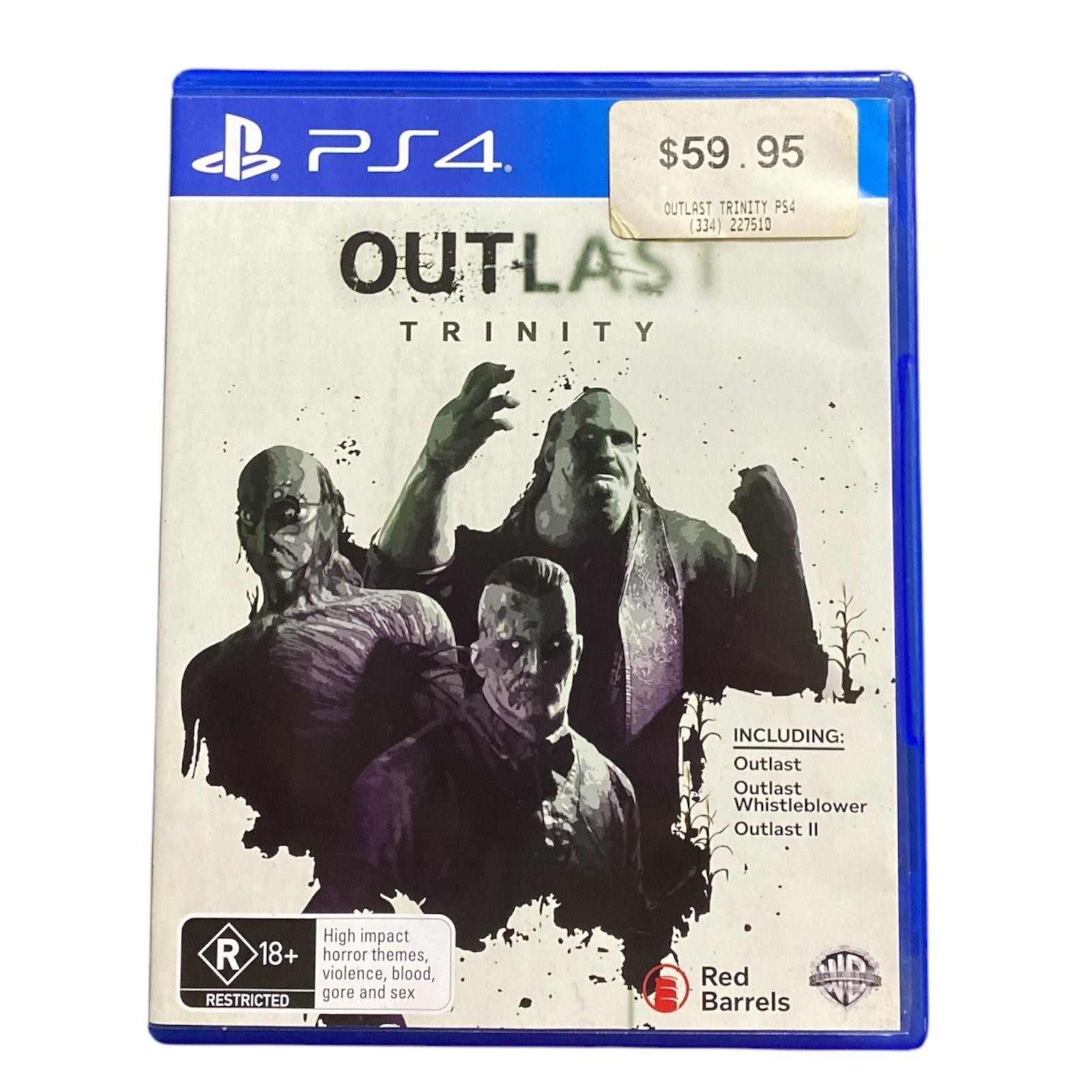 Outlast Trinity PlayStation 4 PS4 Game Warner Bros. PAL R18+ Survival Horror