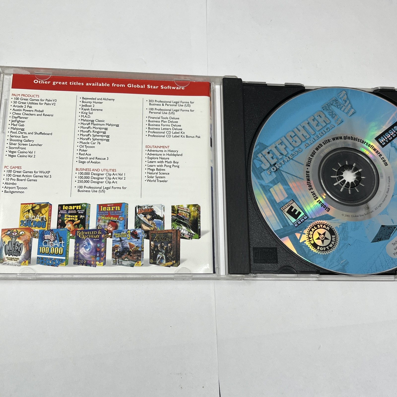 Jetfighter IV Fortress America PC CD-ROM Global Star Software Flight Sim Game