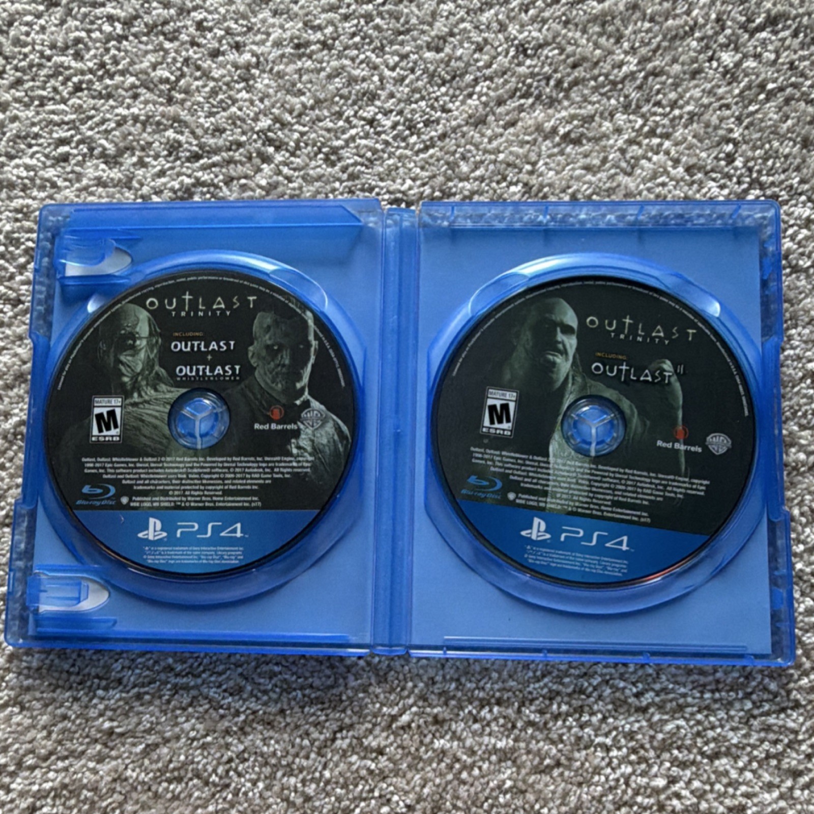 Warner Bros. Outlast Trinity Sony PlayStation 4 Survival Horror 2017 Manual NTSC