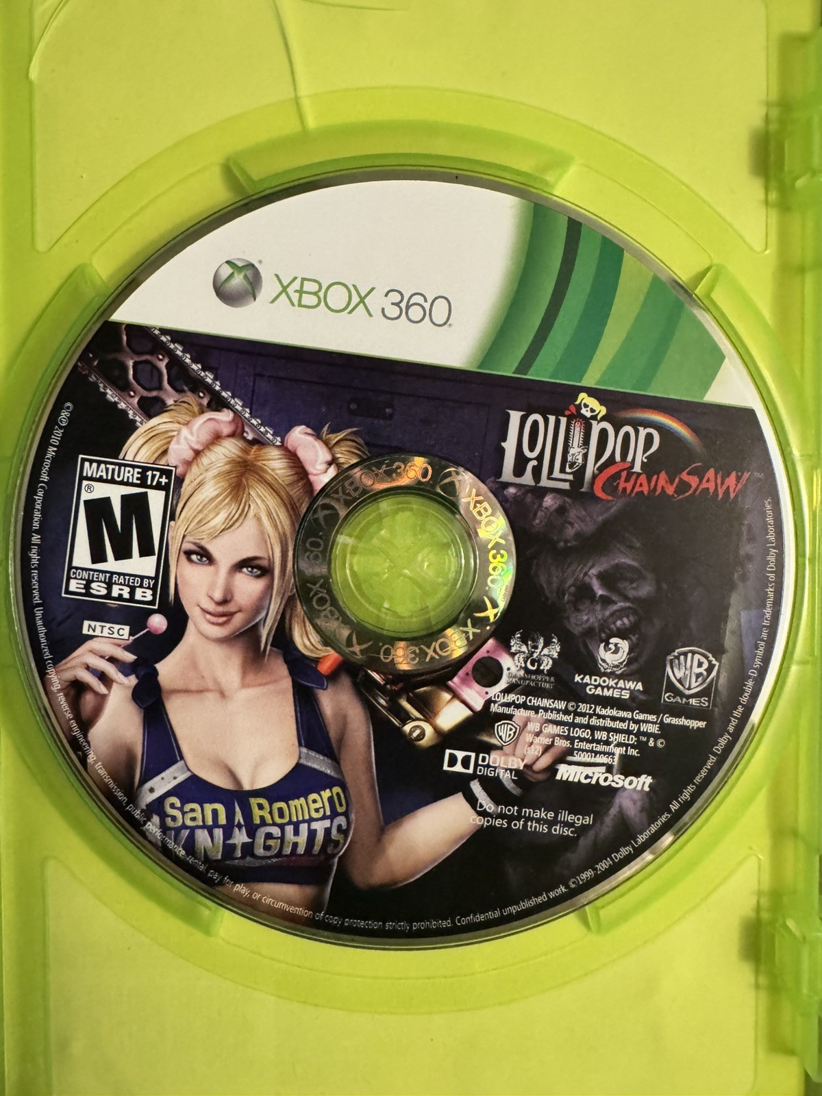 Lollipop Chainsaw (Microsoft Xbox 360, 2012) CIB Complete – Tested