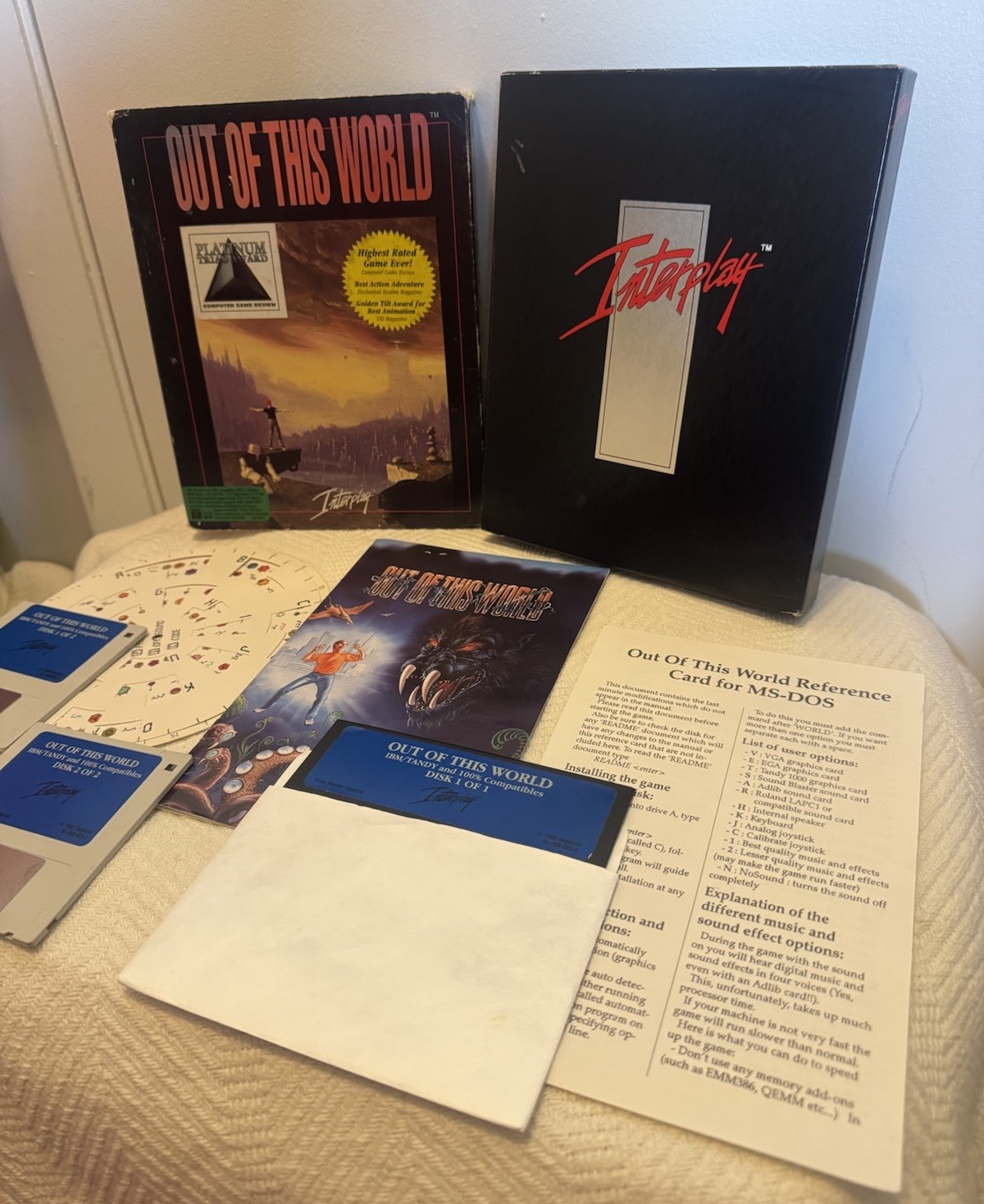 Interplay Out of This World Adventure Game – PC 1991 – Floppy Discs, IBM MS-DOS