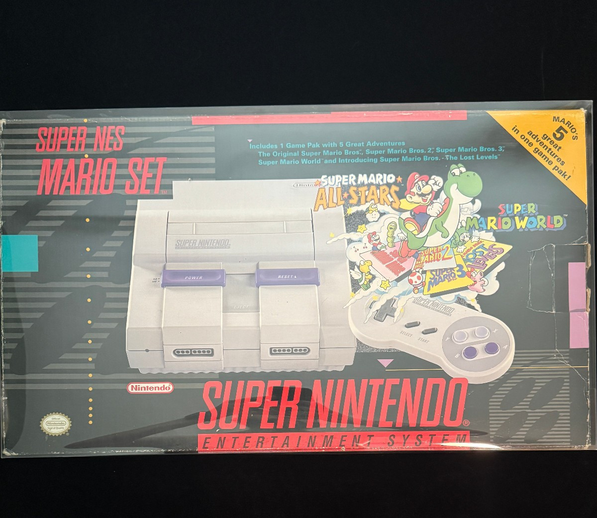 Super Nintendo SNES Console – Mario All-Stars Set Complete In Box Working Tested