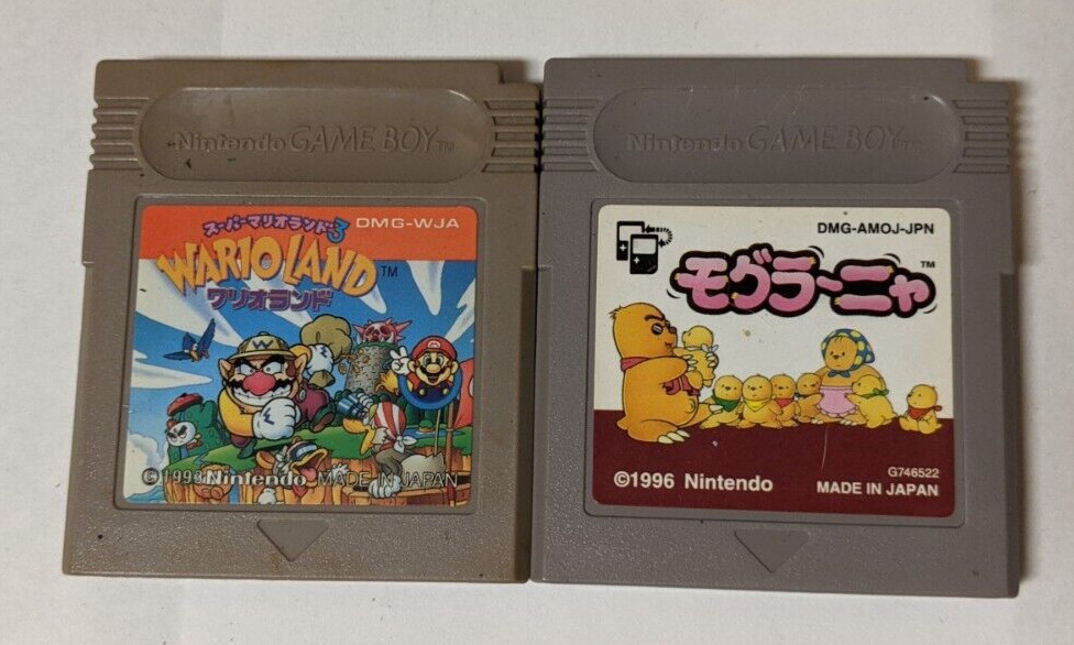 Nintendo Game Boy Japanese Lot of 2 – Warioland & Mogura Nya – CMcx68