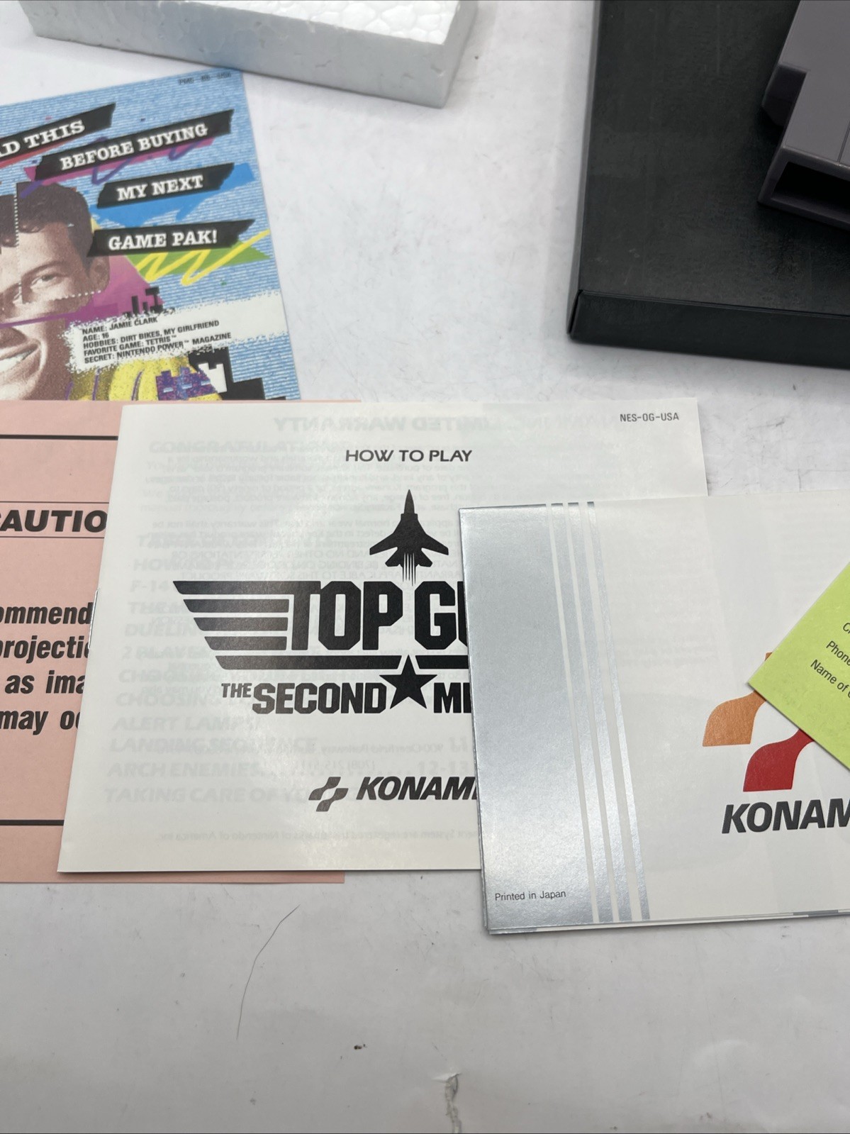 Top Gun: The Second Mission Nintendo NES, 1989 Complete In Box