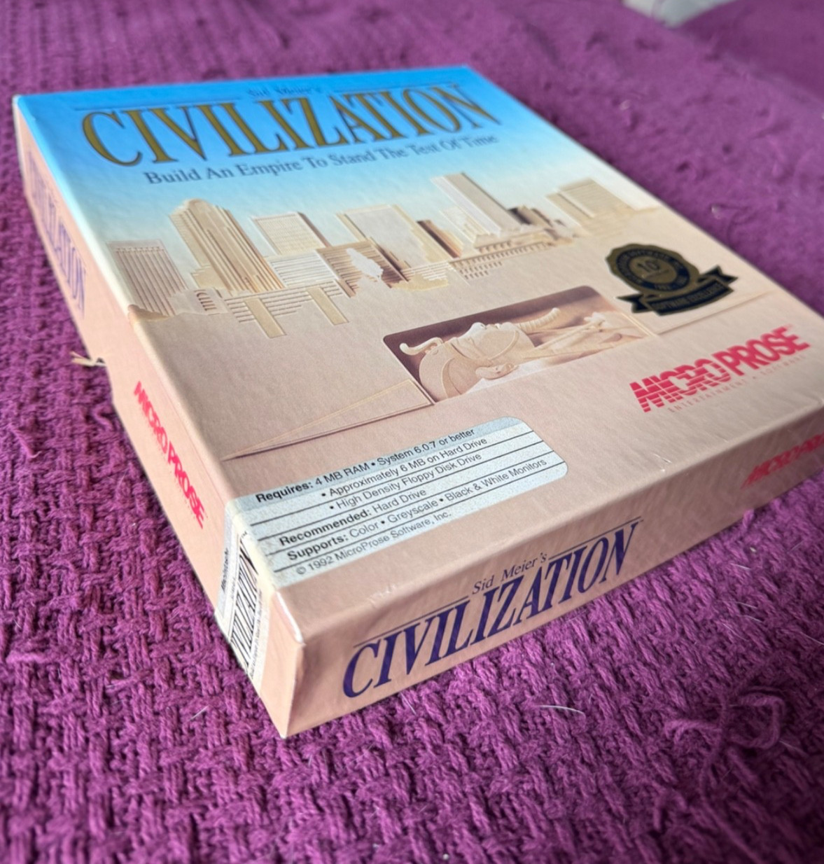 1992 Apple Sid Meier’s Civilization-Complete content in box/excellent condition