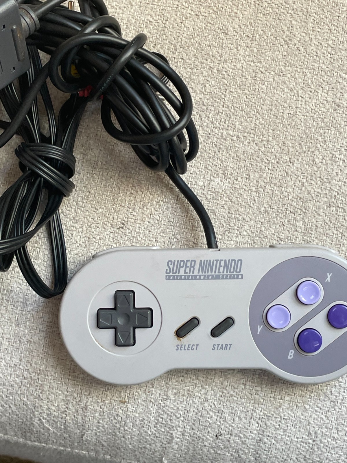 SUPER NINTENDO SNES CONSOLE WITH 2 CONTROLLERS & NHL STANLEY CUP GAME TESTED