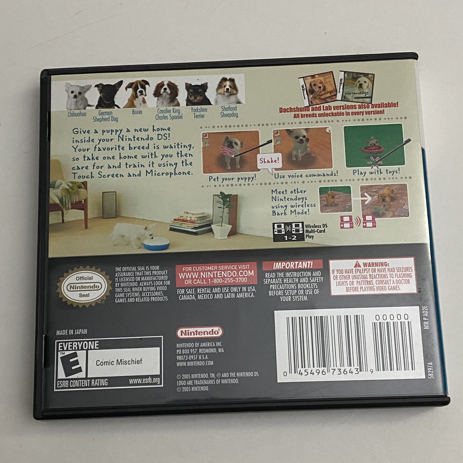Nintendogs: Chihuahua & Friends (Nintendo DS, 2005) CIB Complete
